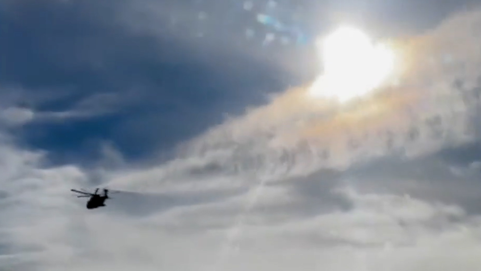 Helicopter contrails from an 845 NAS helicopter on return from Norway (Picture: 845 Naval Air Squadron).