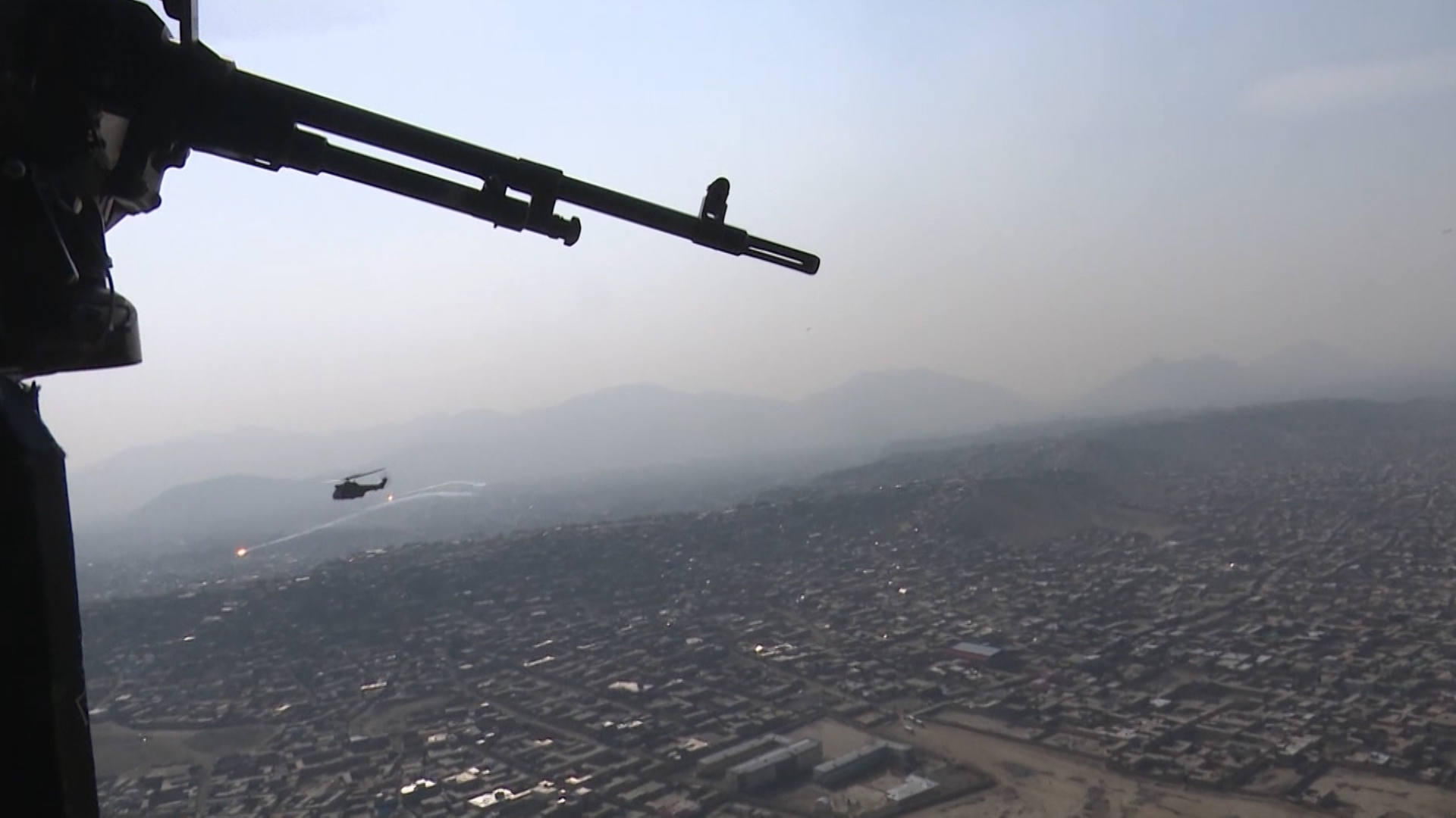 The skyline of Kabul from above.