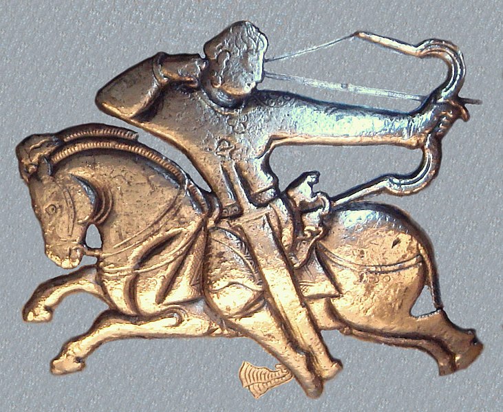 Hephthalite horseman on British Museum bowl 460-479 CE