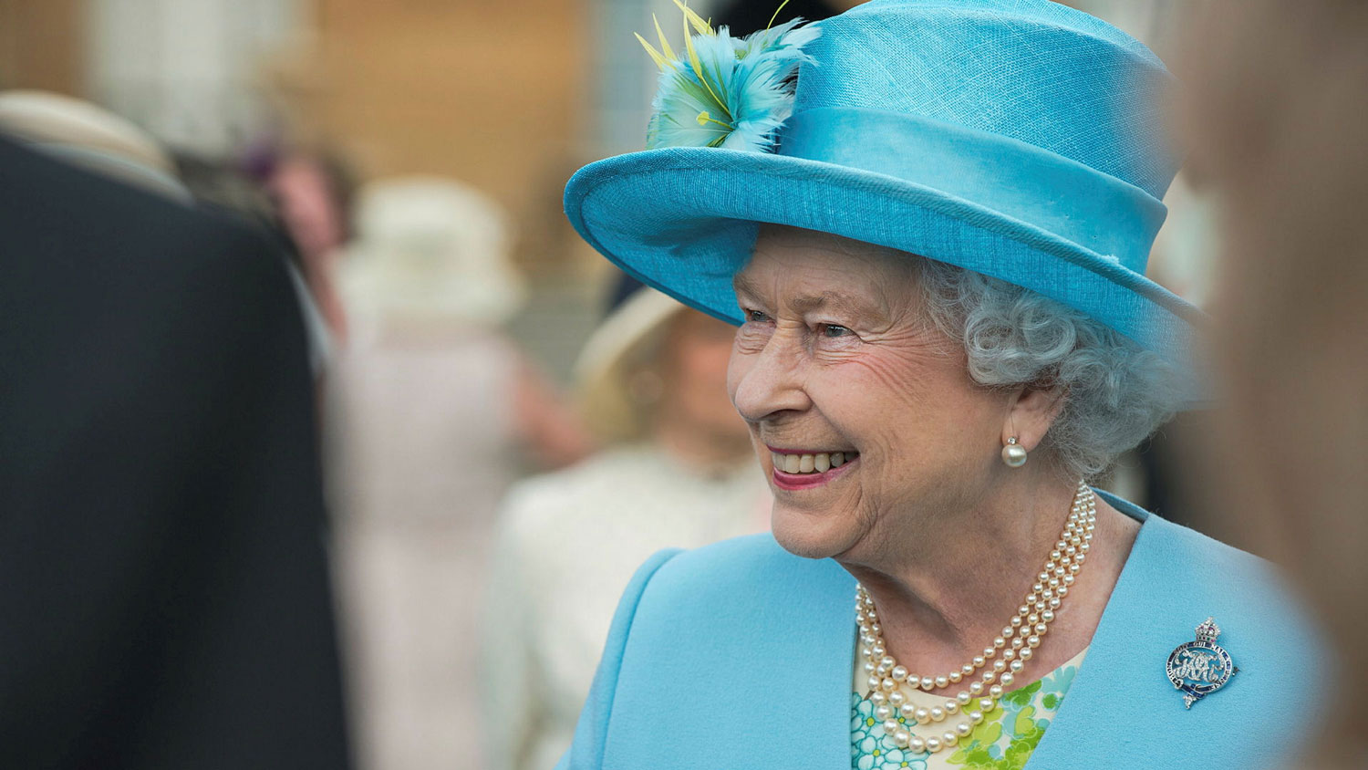 Her Majesty The Queen presents new colours to Nijmegen Company Grenadier Guards in the Gardens of Buckingham Palace in June 2013 CREDIT Crown Copyright