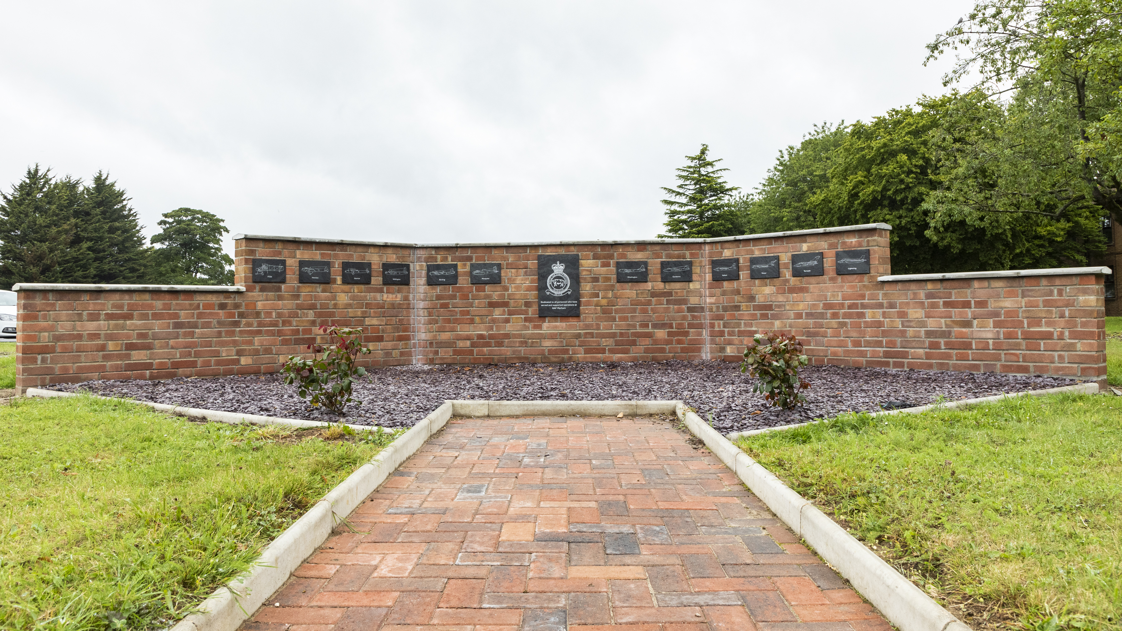 A Heritage Wall has been built to commemorate aircraft that have flown from RAF Marham during its 105-year existence (Picture: RAF).
