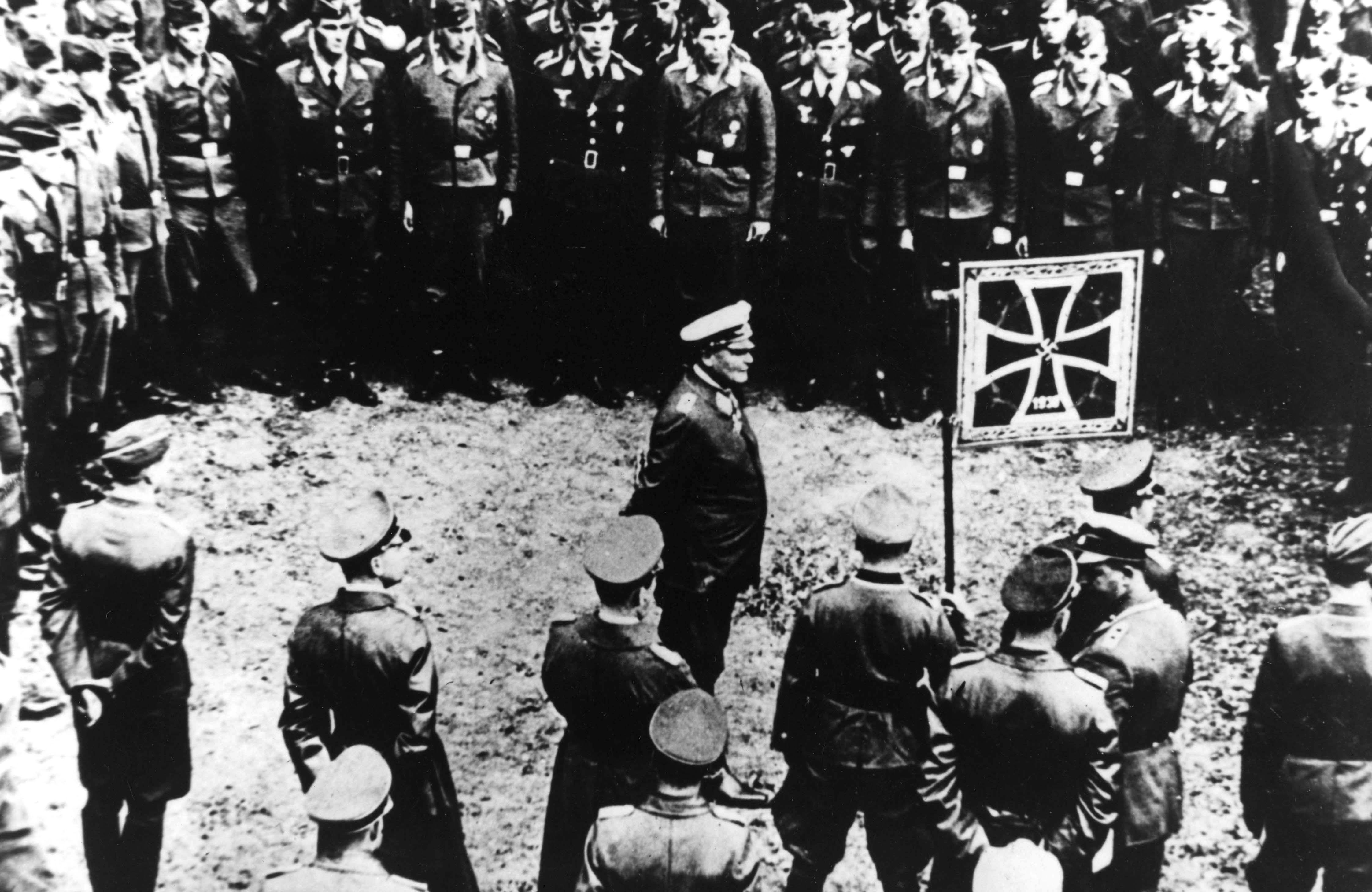 Hermann Goring giving last minute instructions to air-crew who are about to raid England