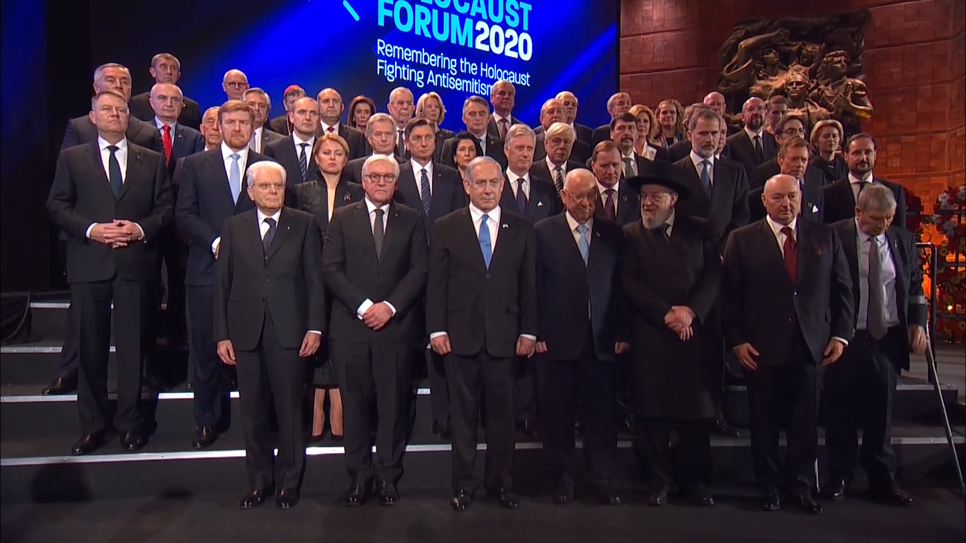 Holocaust Forum 2020 family picture 230120 CREDIT REUTERS.jpg