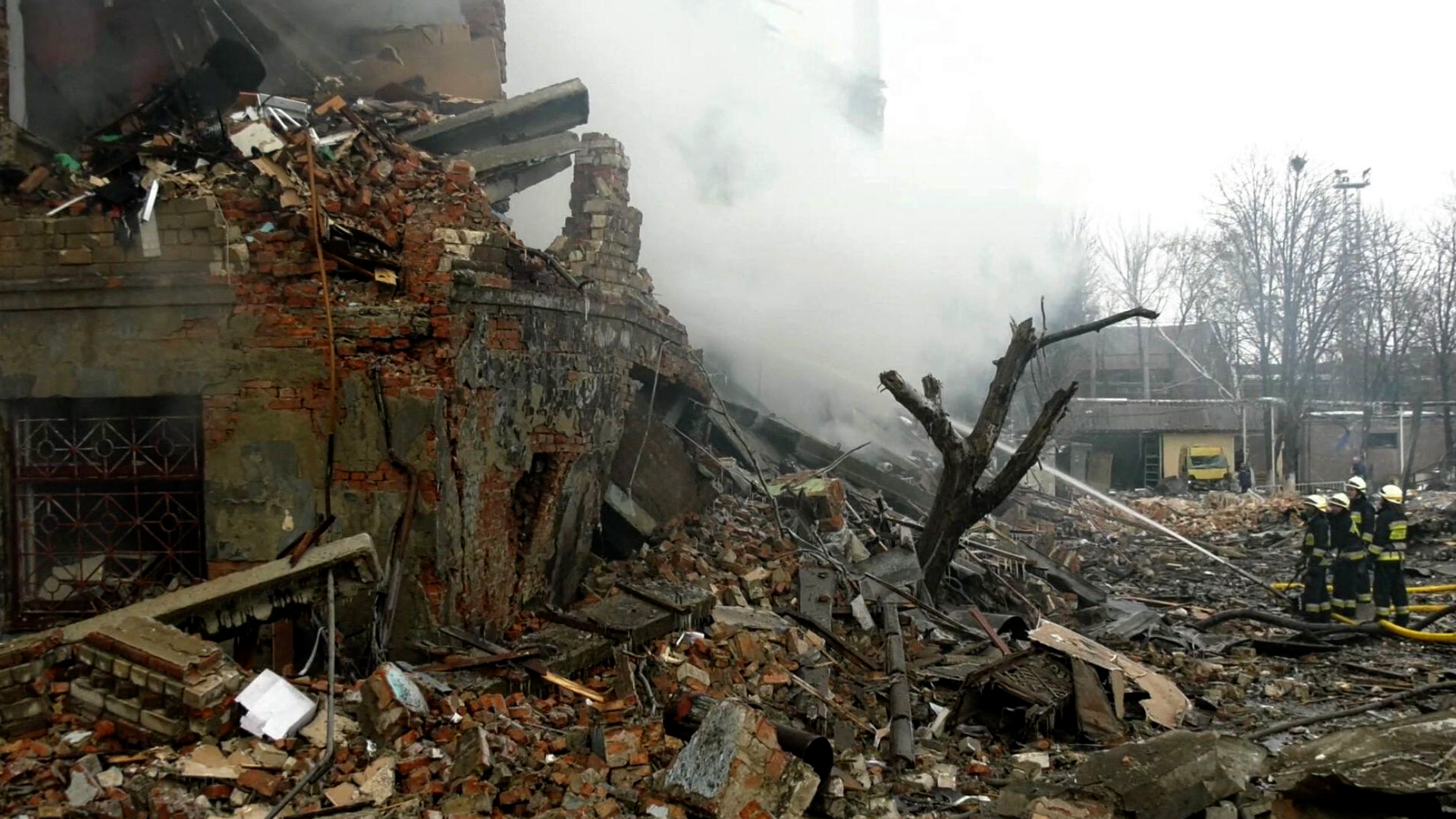 House destroyed during a rocket attack by the Russian occupants in Dnipro, eastern Ukraine