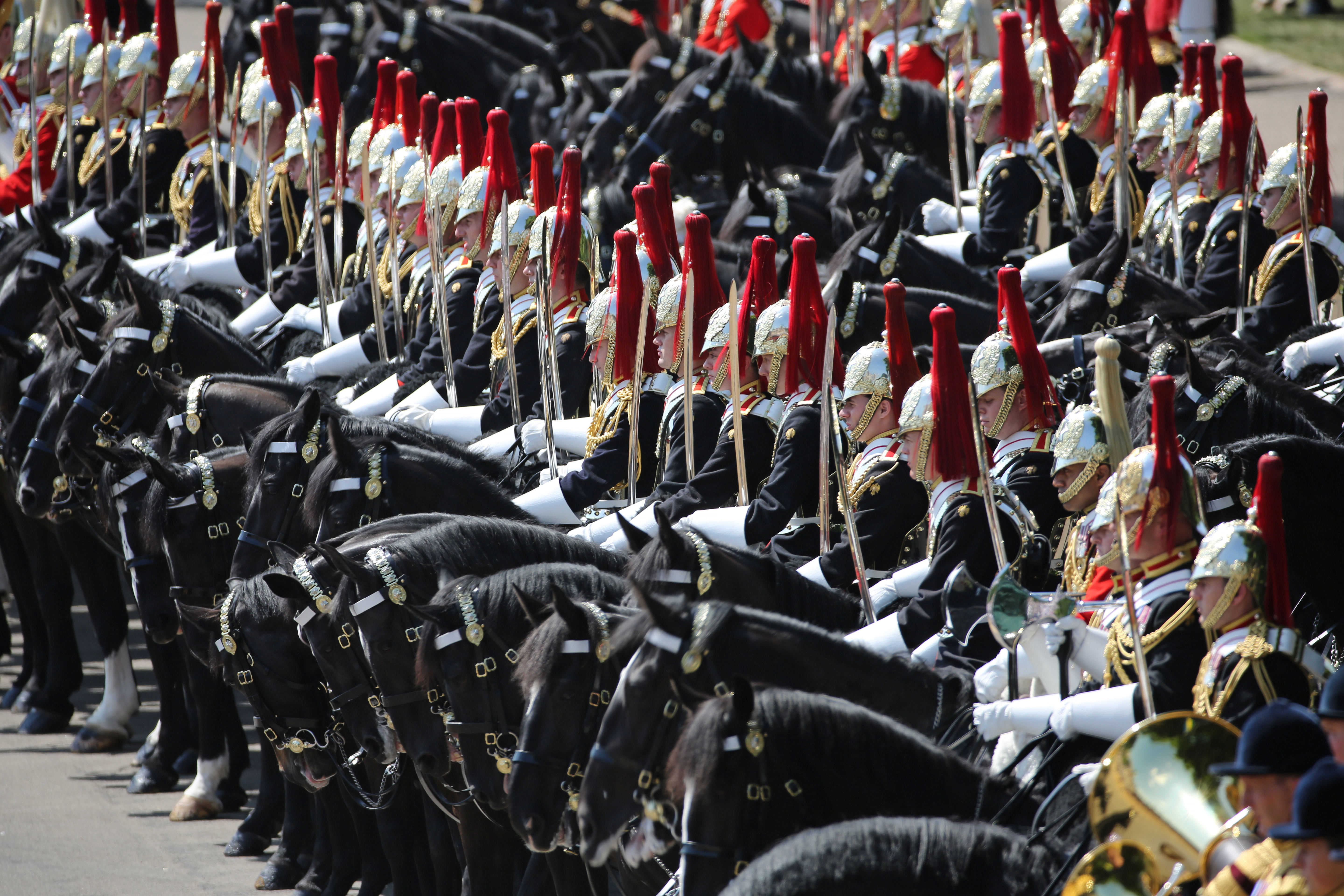 Household Cavalry Mounted Regiment on the Mall as the Queen celebrates her birthday 170617 CREDIT MOD