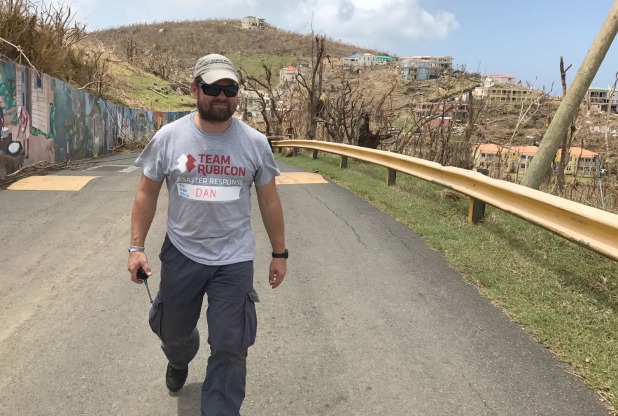 Team Rubicon UK volunteers assess the damage after Hurricane Irma