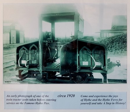 Hythe Ammunition Train, rare photo from about 1920 show before the tractor unit before it arrived in Hythe Date Estimated around1920 Credit Alan Titheridge.jpg