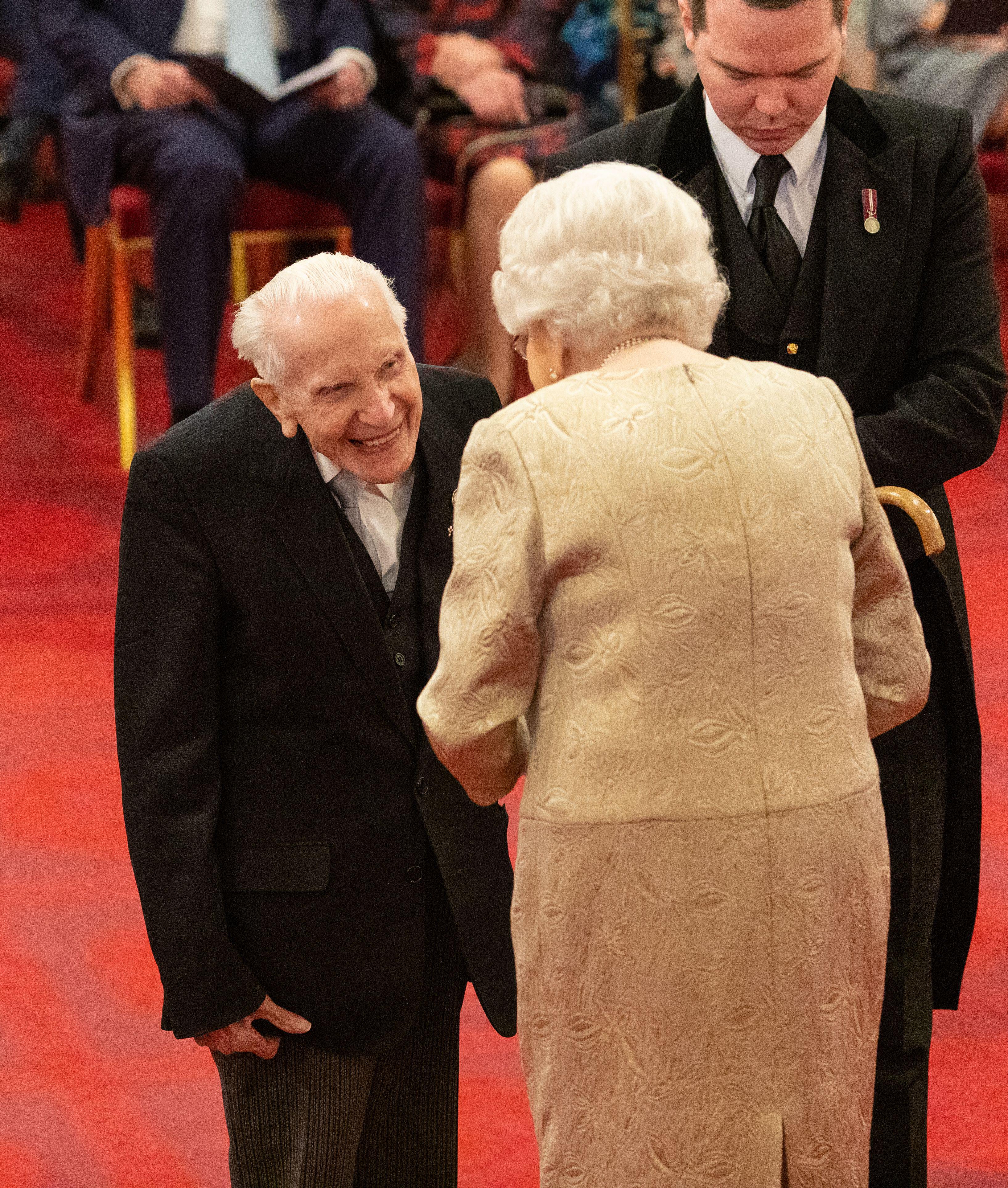 Harry Billinge is made an MBE by the Queen in 2020