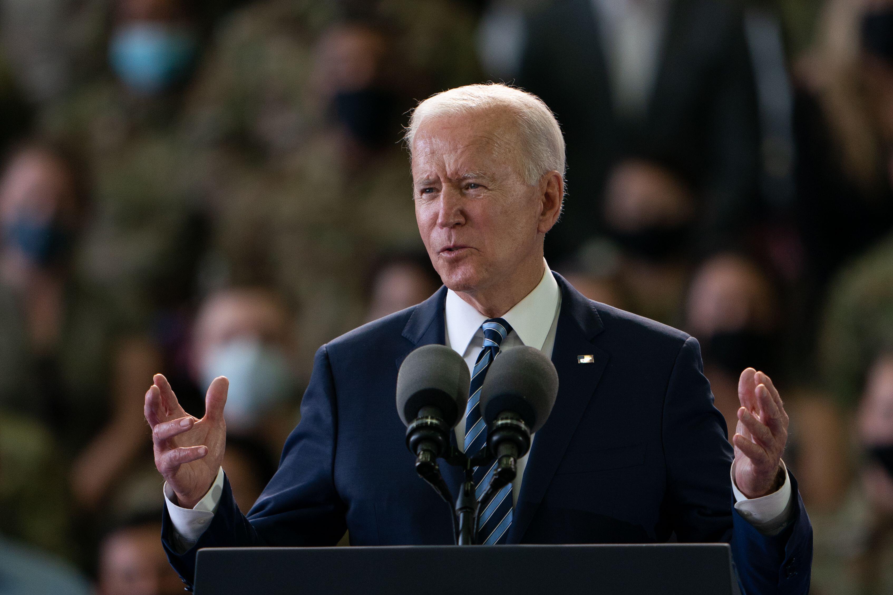 President Biden had promised the United States would retaliate against any attacks launched on US service personnel in the Middle East (Picture: PA/Alamy)