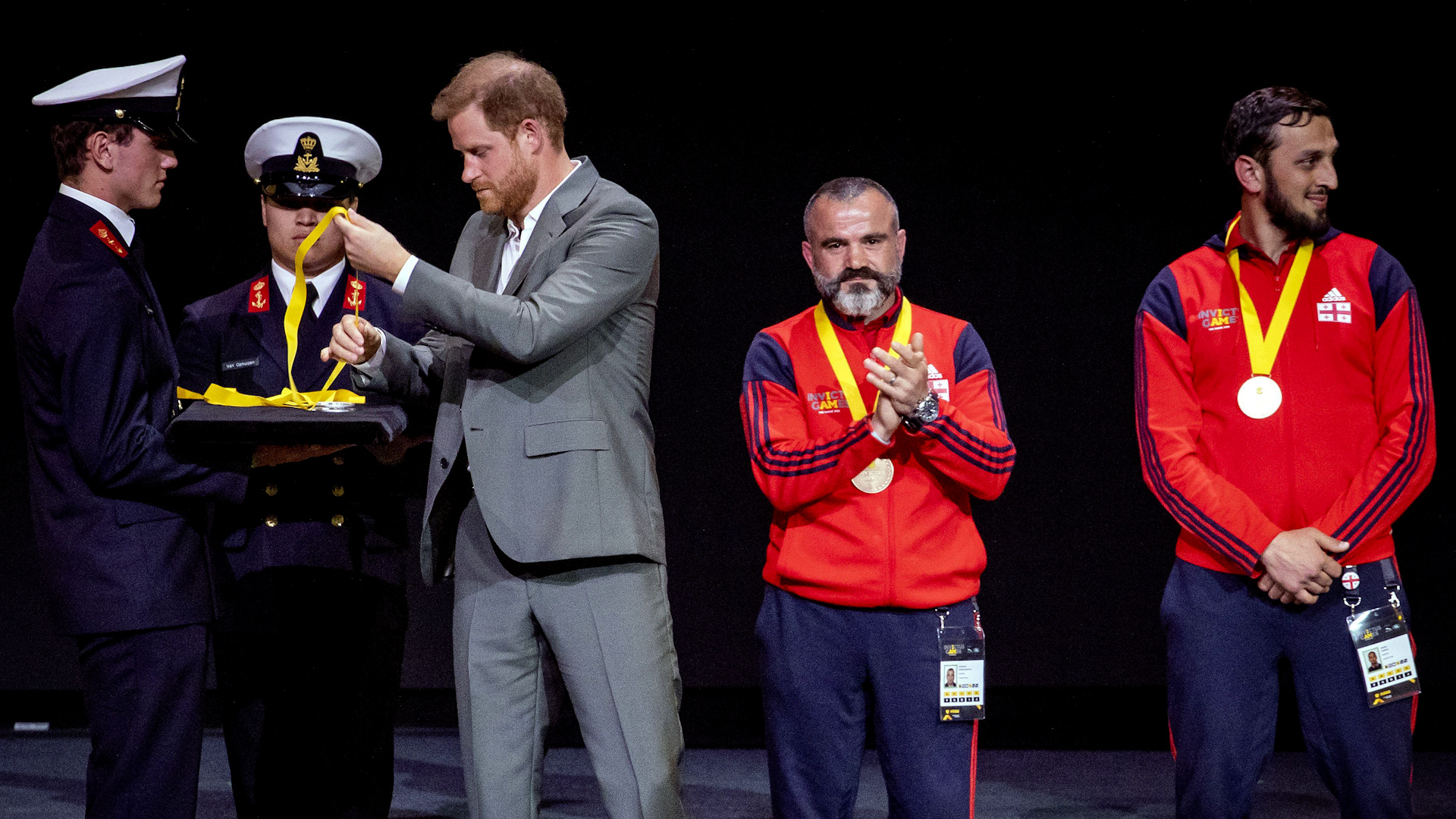 Prince Harry at opening of Invictus Games in the Hague