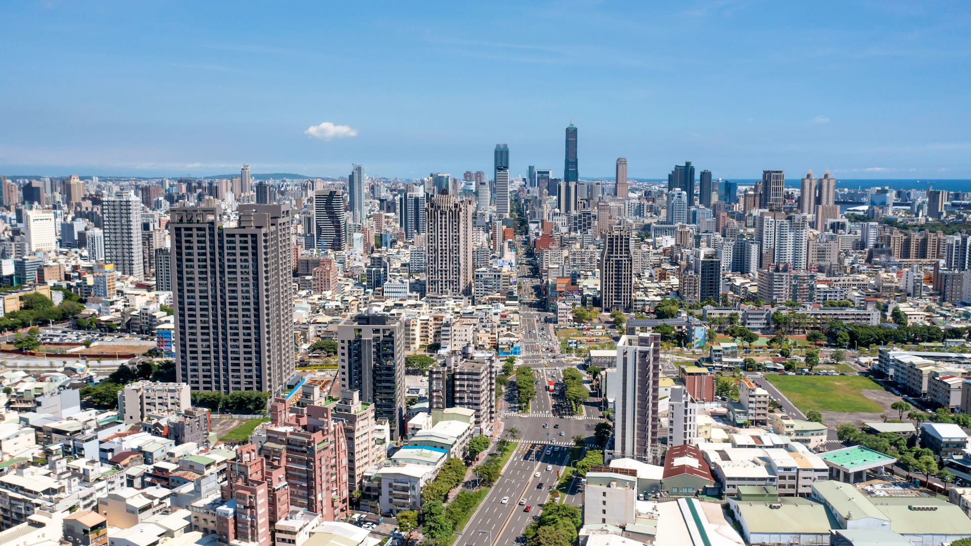 Aerial view of Kaohsiung city, Taiwan (Picture: Tom Wang/Alamy Stock Photo).