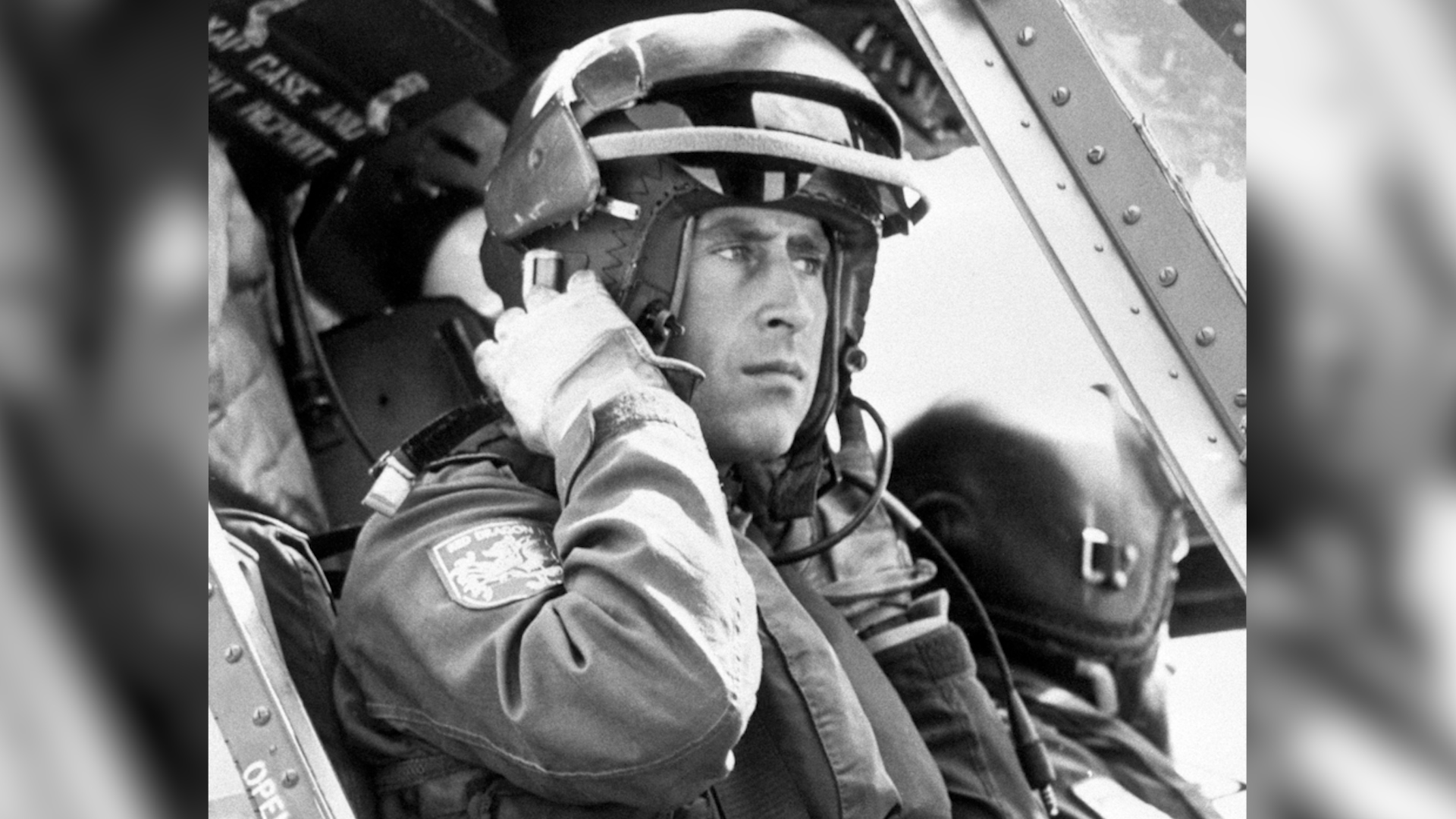 Then Prince Charles preparing to fly in public for the first time at International Air Day at RNAS Culdrose (Picture: PA Images/Alamy Stock Photo).