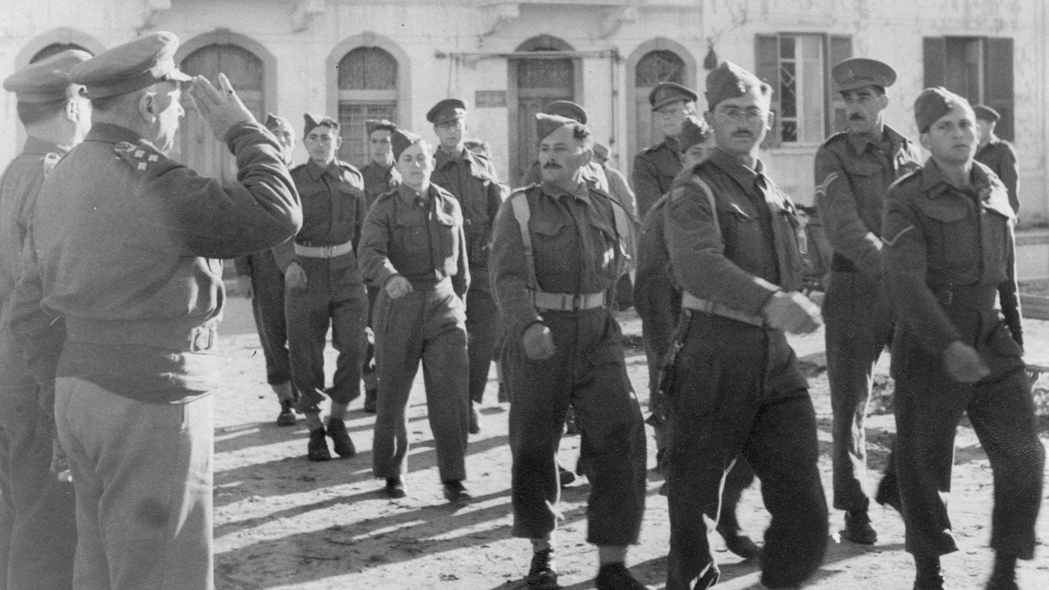March-past by members of the Jewish Brigade, Tripoli, Libya, 30 January 1943 (Picture: Heritage Image Partnership Ltd / Alamy Stock Photo)