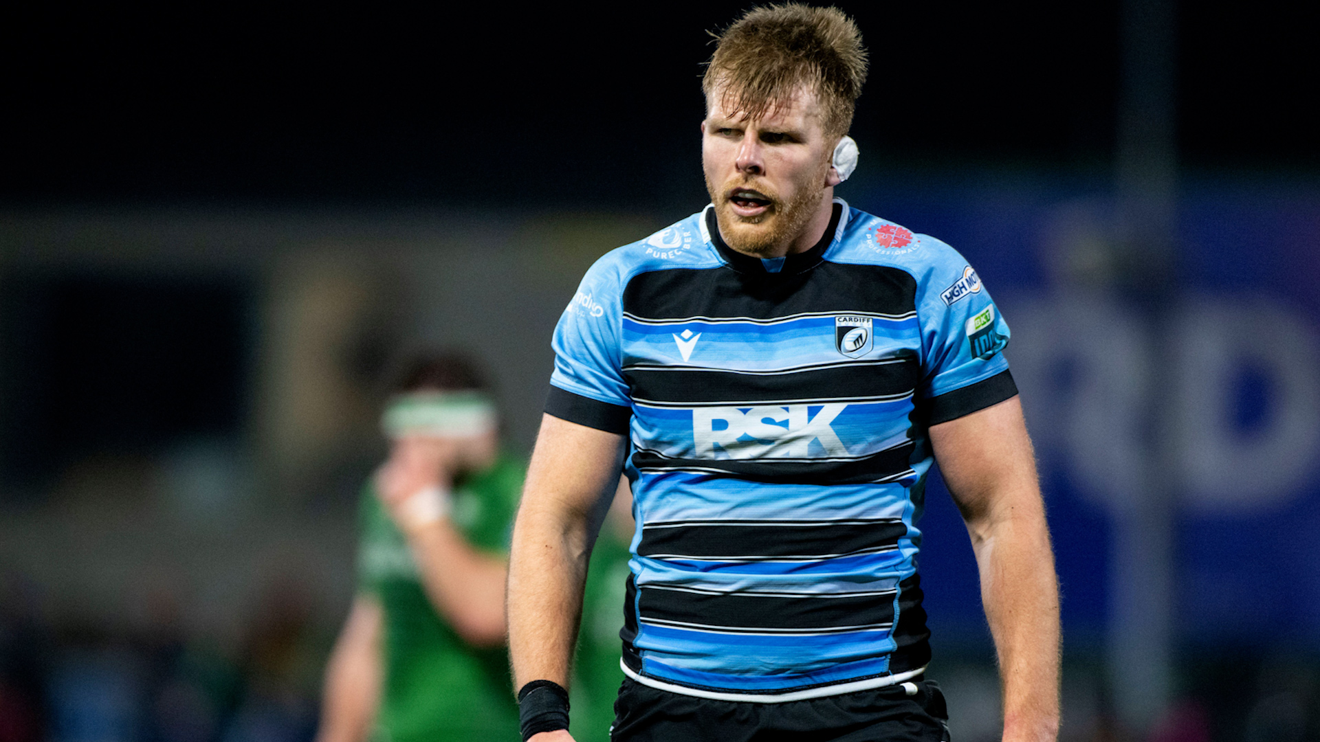 IMAGE ID 2SRFDW0 Josh McNally of Cardiff during the United Rugby Championship Round 11 match between Connacht Rugby and Cardiff Blues at Dexcom Stadium in Galway, Ireland on February 15, 2025 NO REUSE CREDIT Sipa US Alamy Stock Photo 