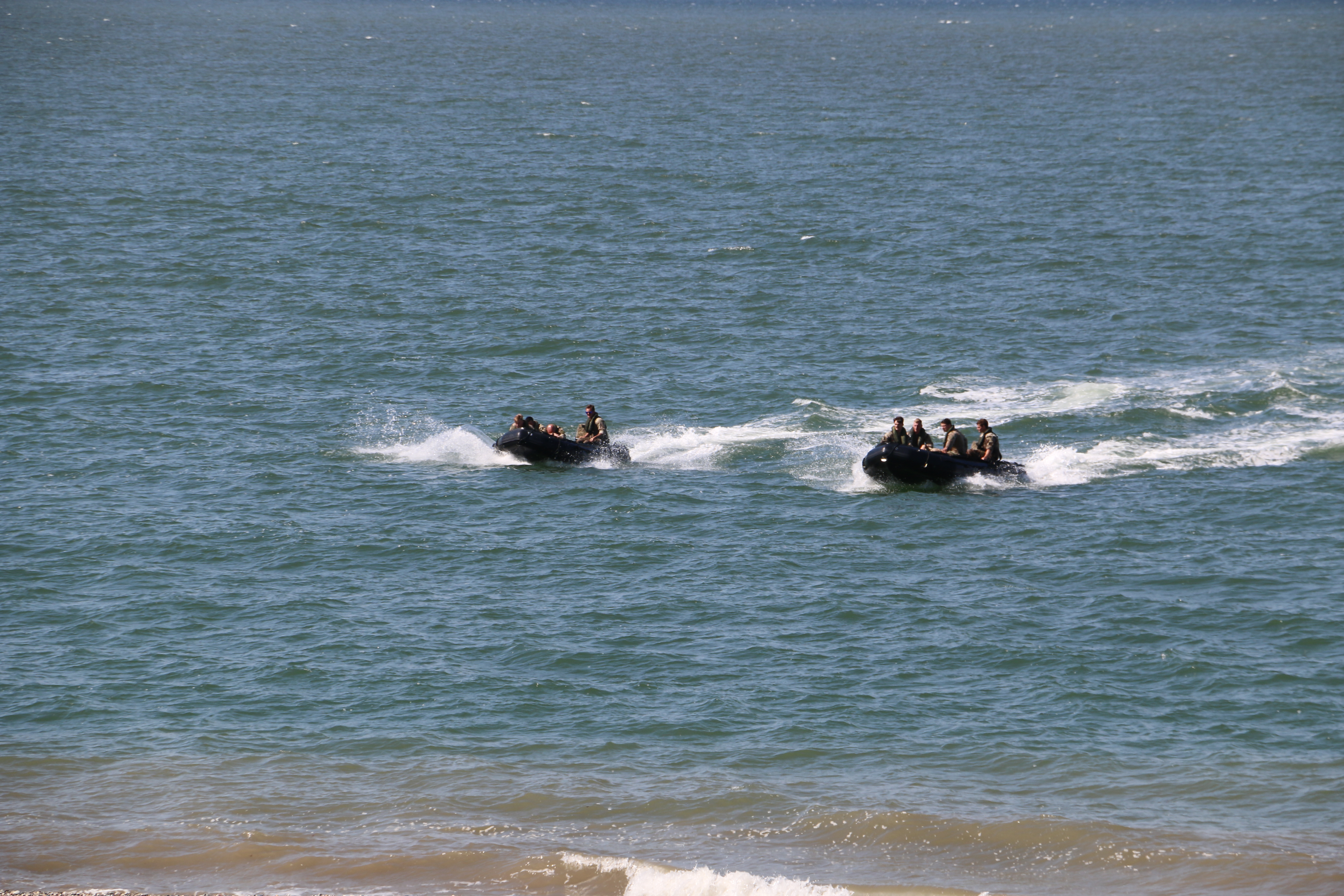 Marines practise beach landing in Llandudno