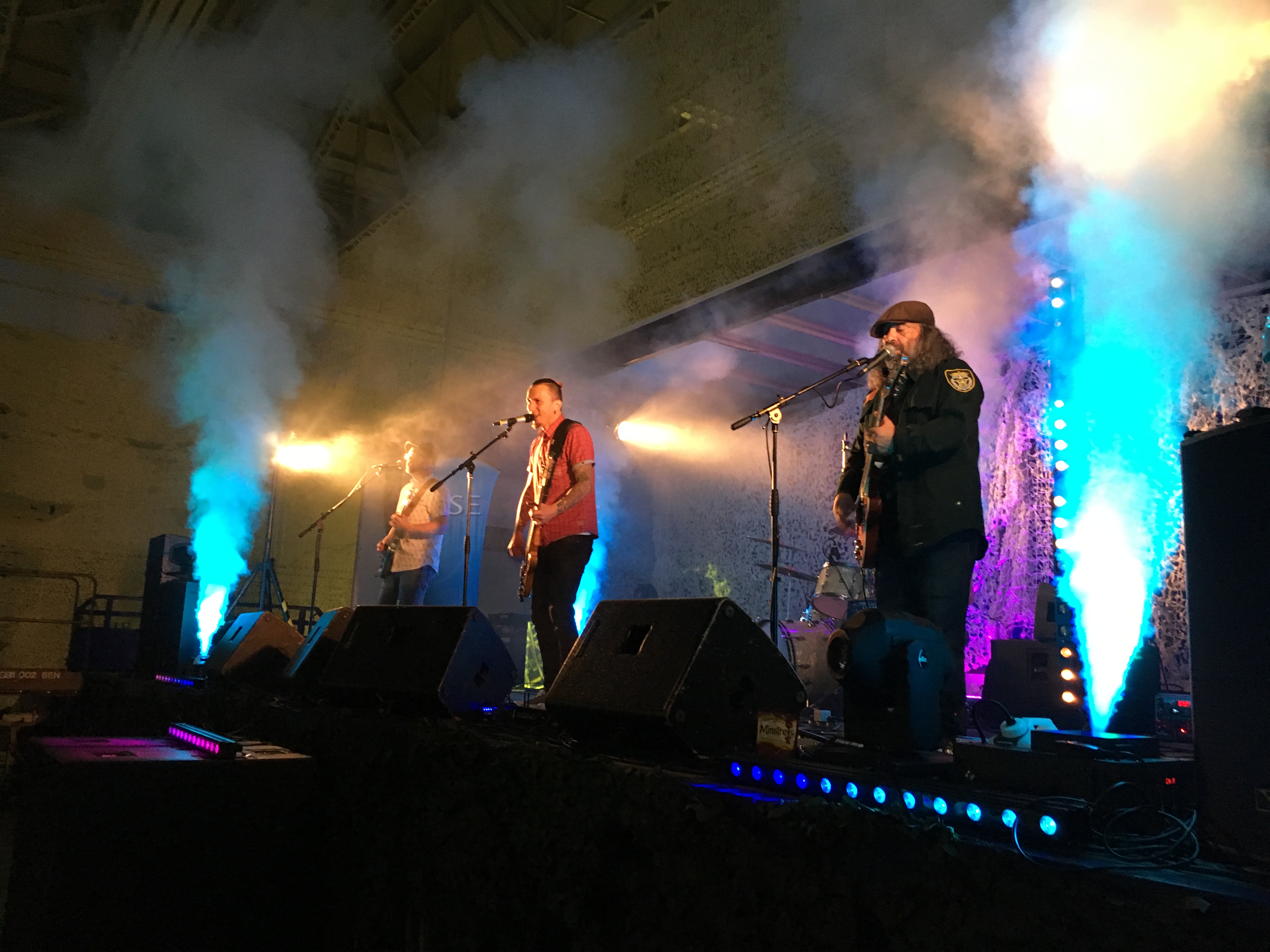CSE Band Minibar Disaster perform on stage at the RAF Benson Hangar Party 