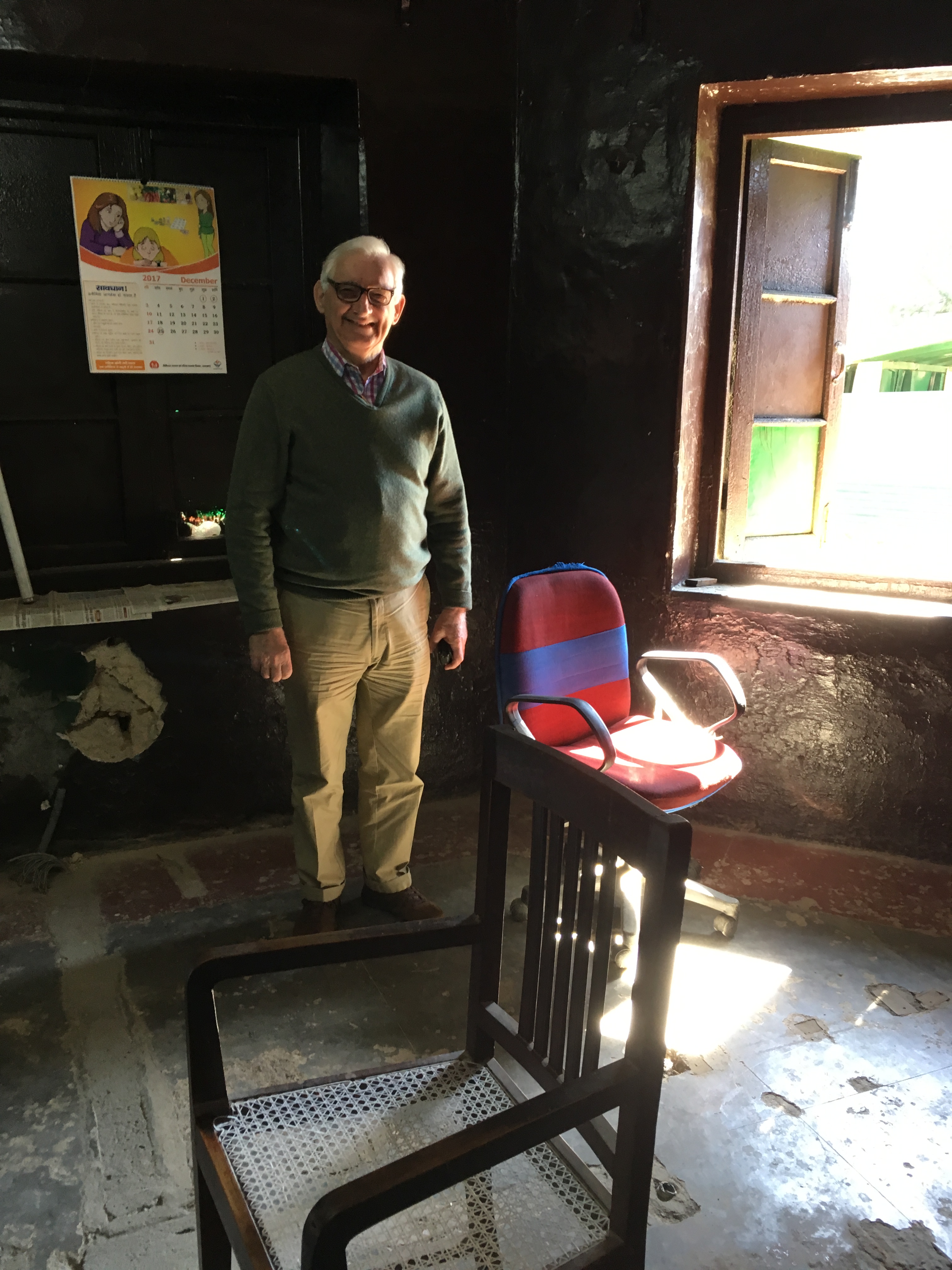 Author Tim Strickland in his great-grandfather’s study near Nainital (image: Strickland family collection)