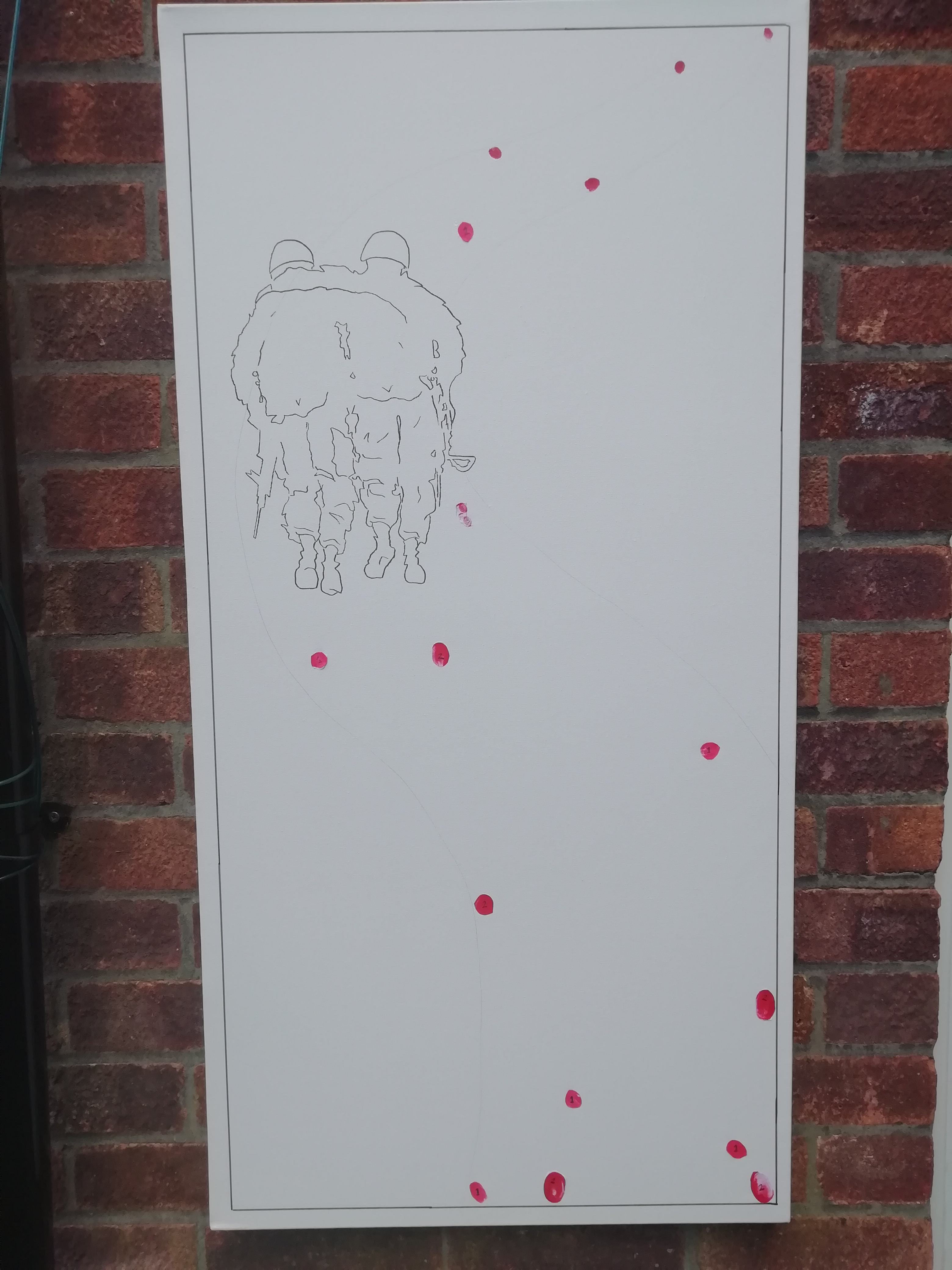 The current painting in progress. Credit Kirsty Chapman