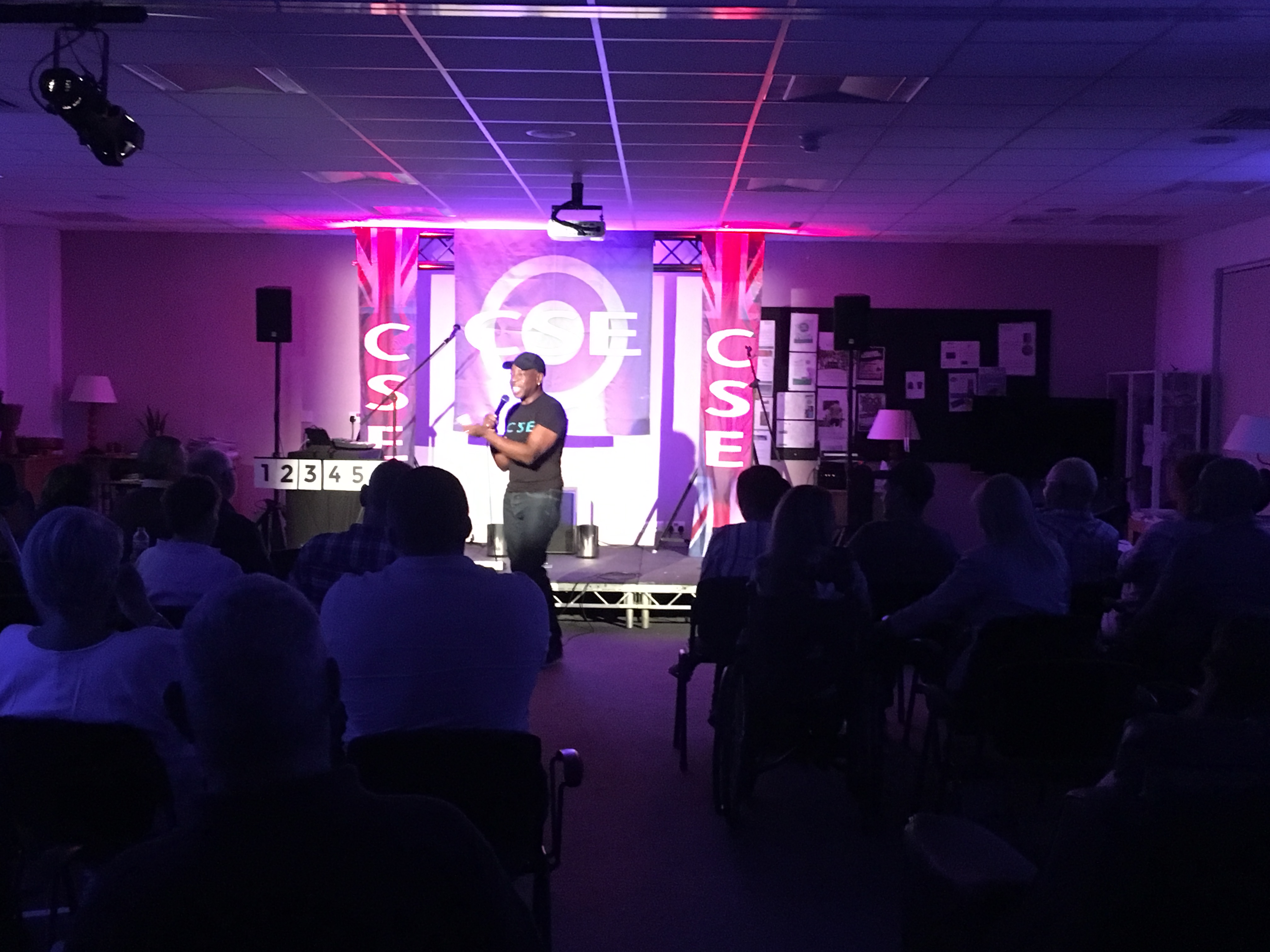 Comedian and CSE veteran Rudi Lickwood provided the laughs throughout the night