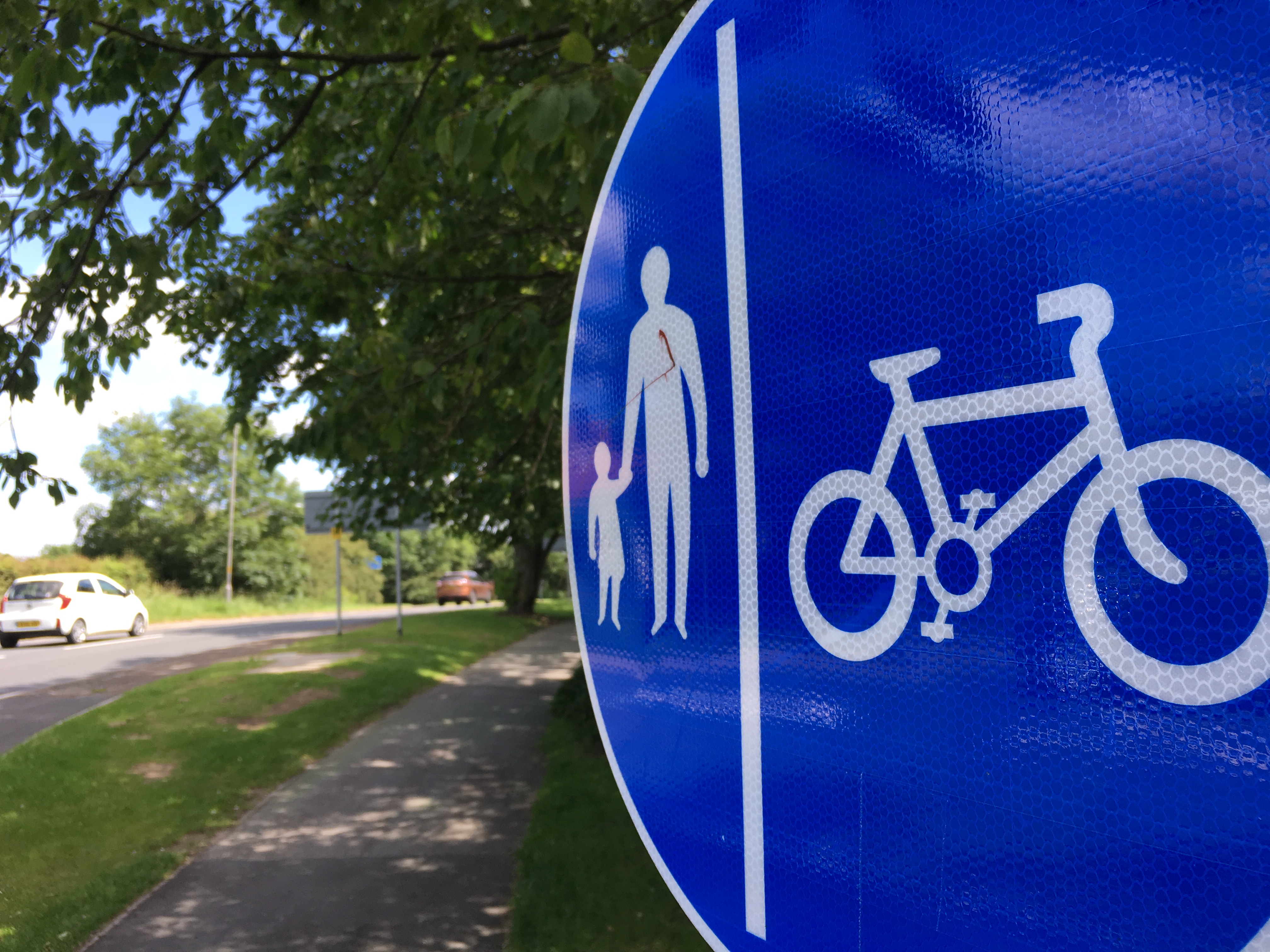 Cycle path in Catterick Garrison