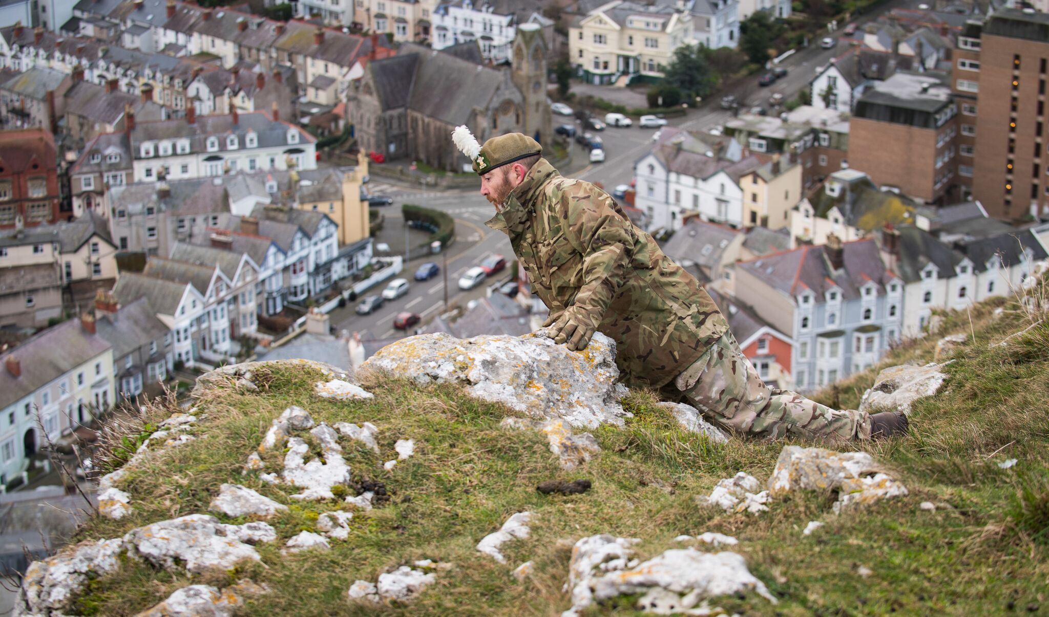 Soldiers struggled on the terrain making their task harder than first expected (Crown).