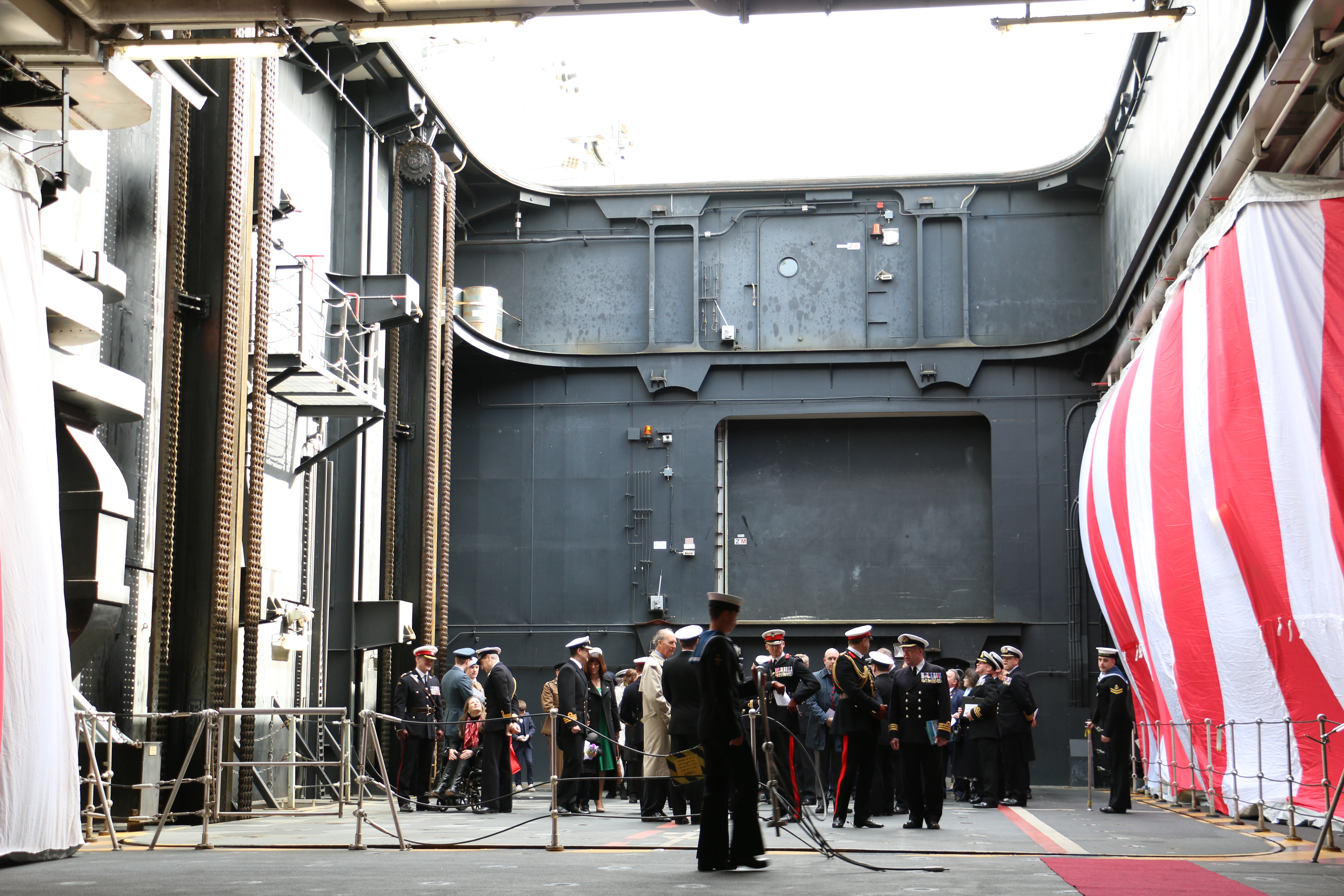Queen At HMS Ocean Decommissioning