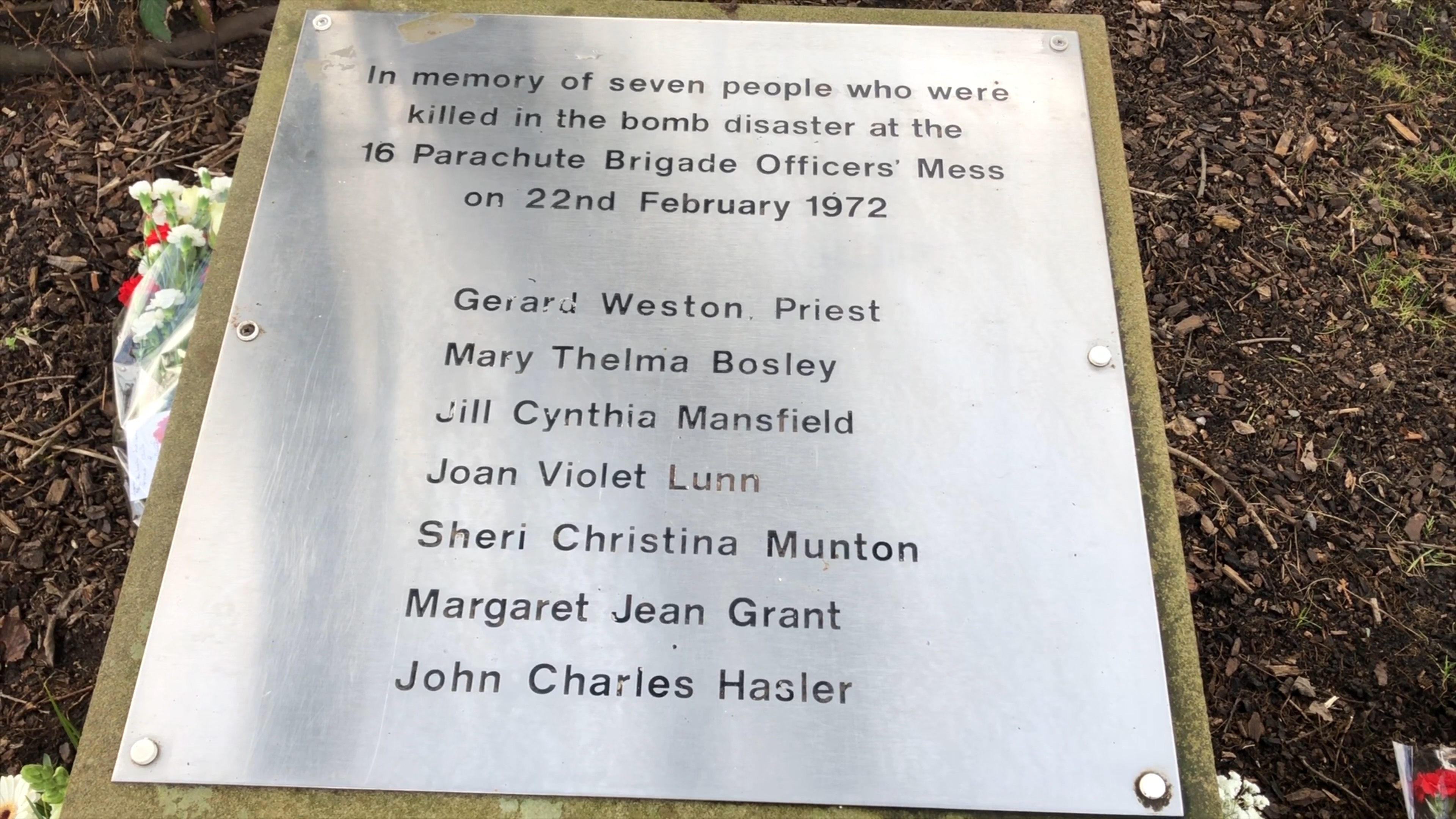 IRA Bombing Memorial Plaque