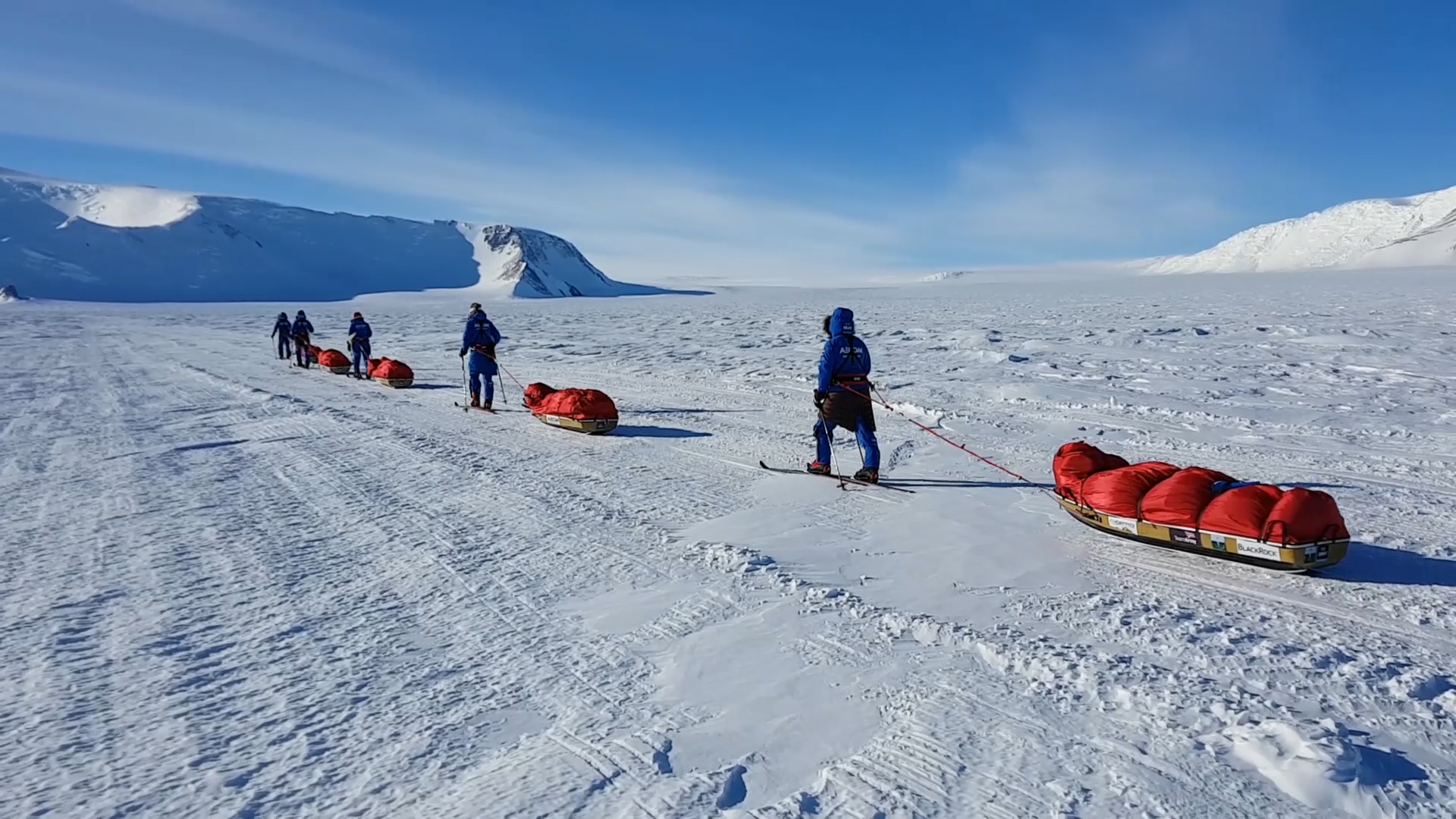 The Ice Maidens on their trek through Antarctica