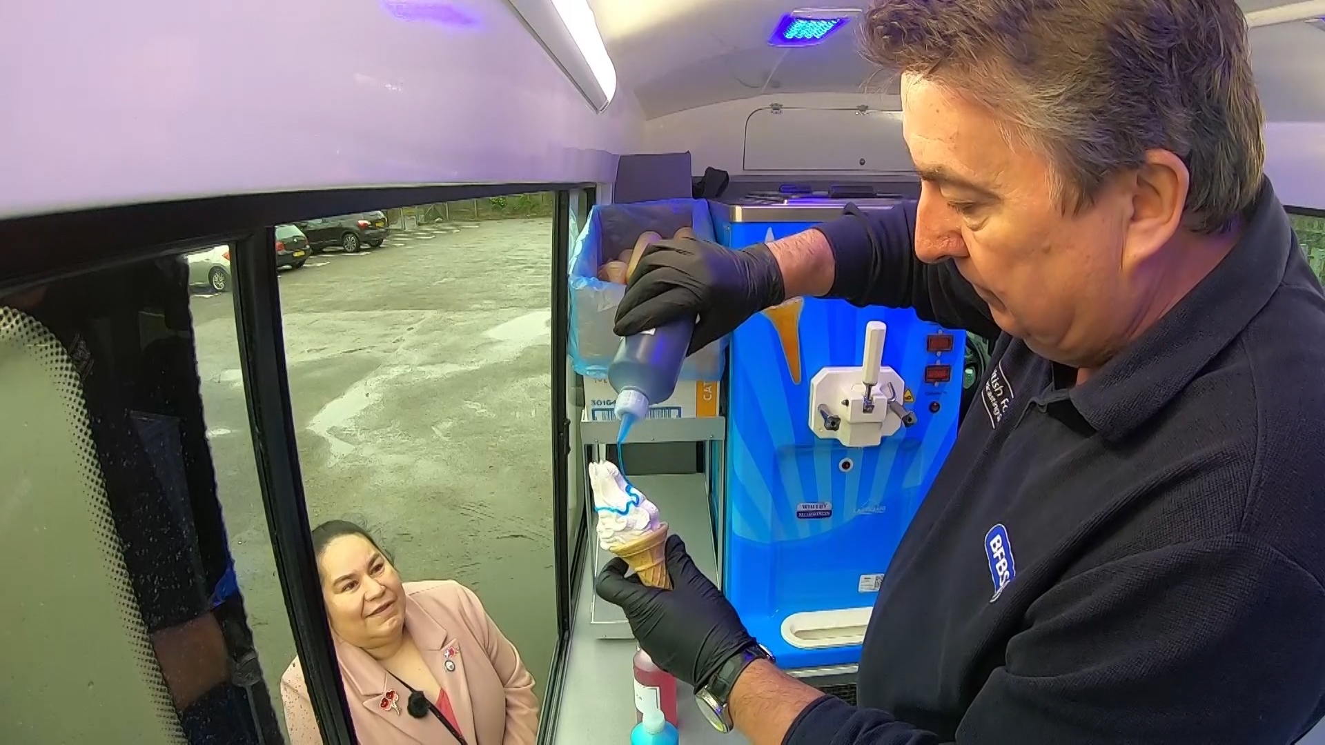 Ice cream test for political parties Credit BFBS 28.11.19