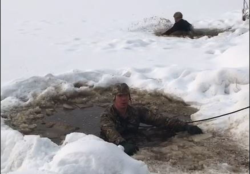 Ice hole training British Army 
