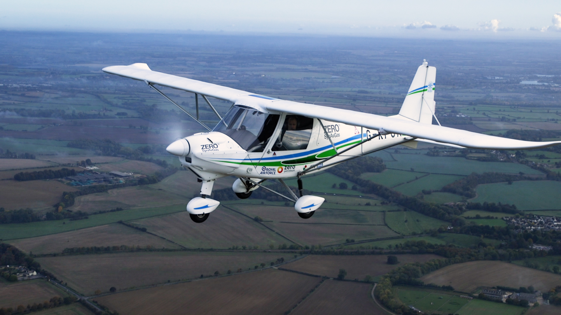 Ikarus C42 microlight aircraft, world’s first successful flight using only synthetic fuel, recently earning the RAF a Guinness World Record 23112021 CREDIT RAF.jpg