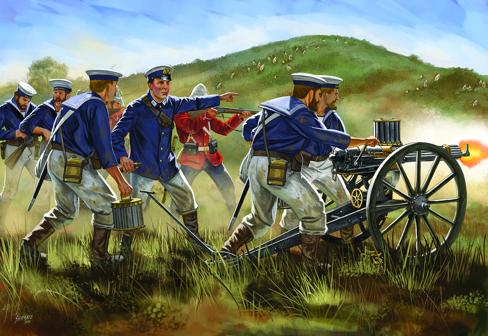 Illustration of Gatling gun in Zulu Wars Osprey Publishing