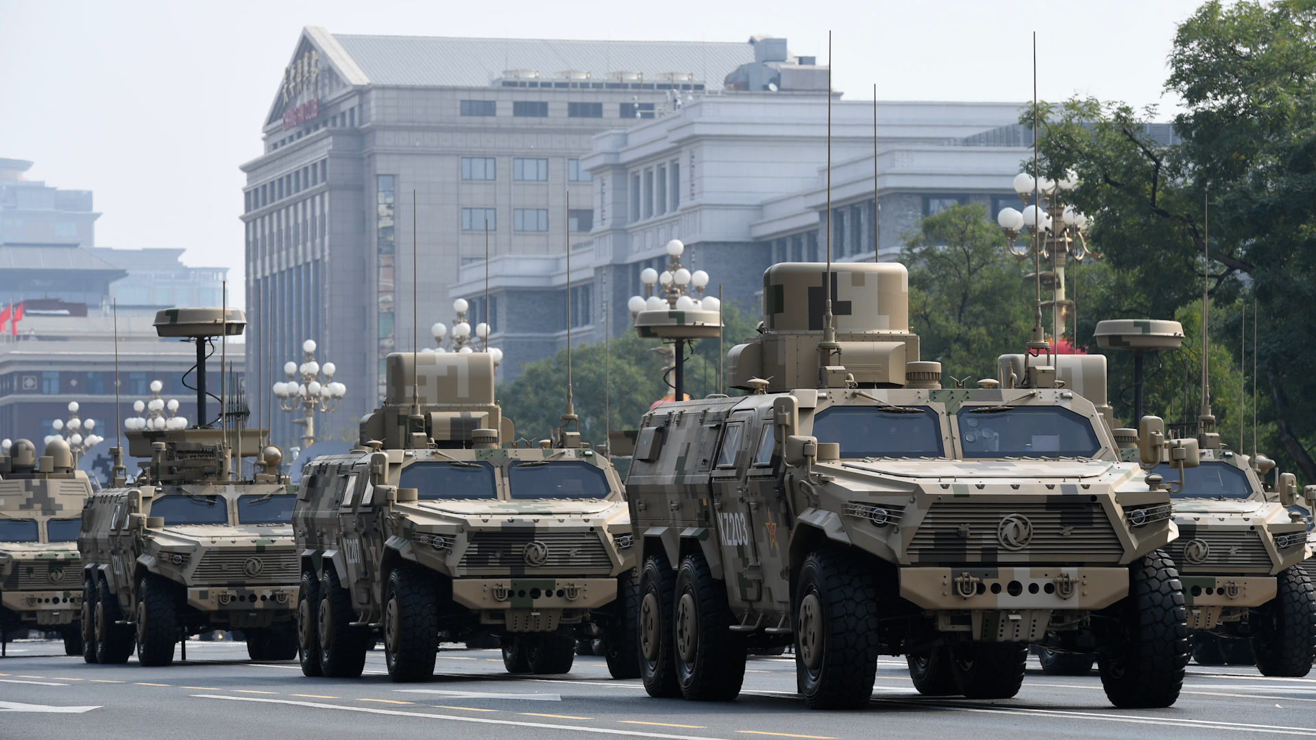 Image ID 2A25014 informationized armed forces of the Chinese People's Liberation Army in military parade 011019 CREDIT FAN PEISHEN, XINHUA, ALAMY 