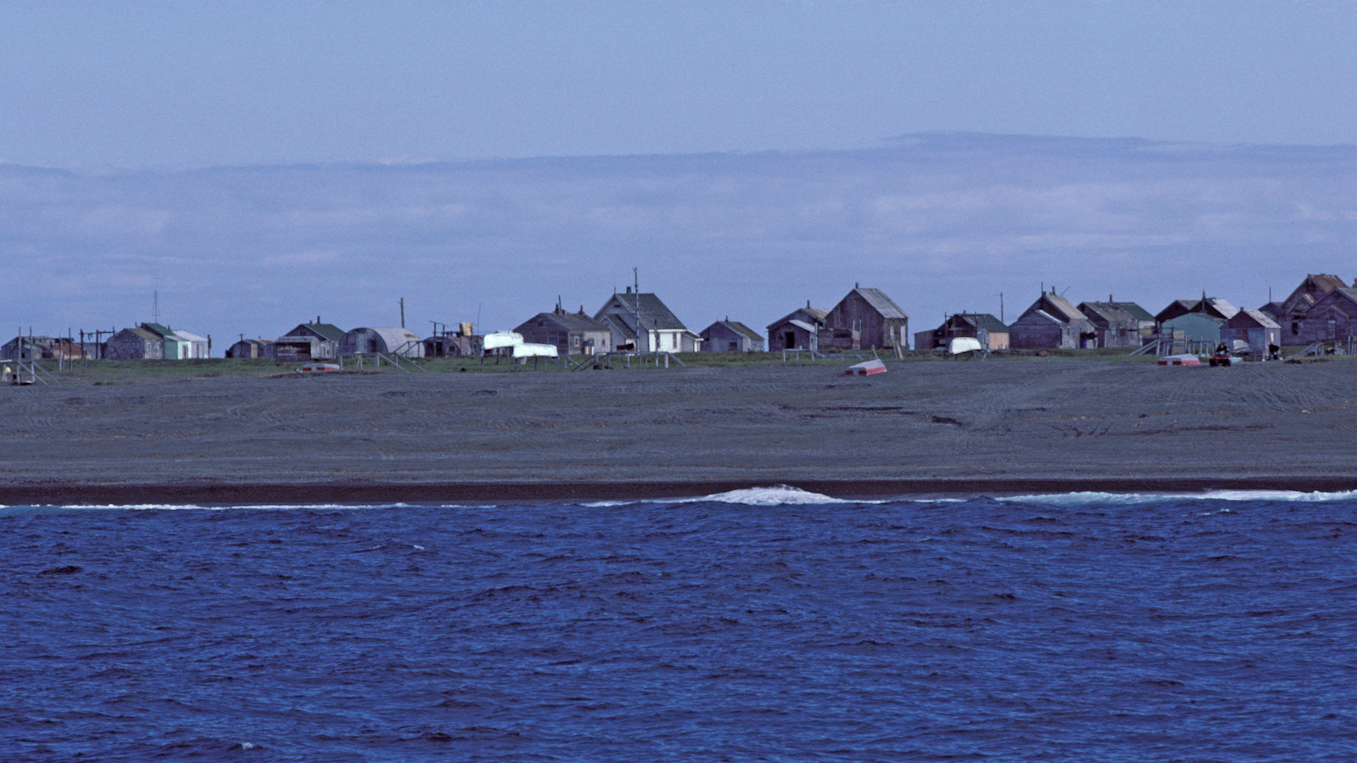 The two Russians landed on a beach near Gambell on St Lawrence Island
