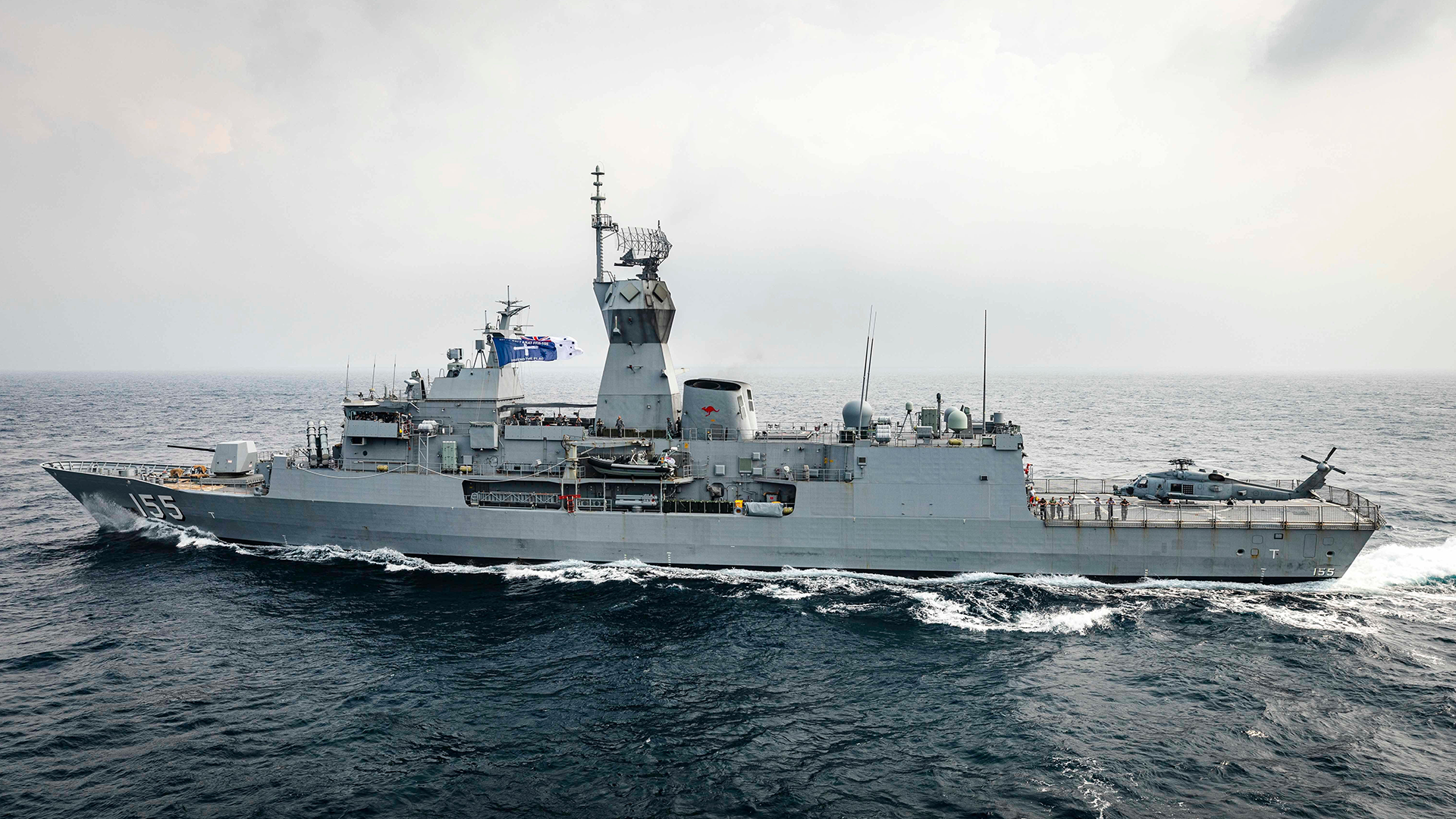 The Royal Australian Navy Anzac-class frigate HMAS Ballarat during exercise Malabar in the Indian Ocean 201120