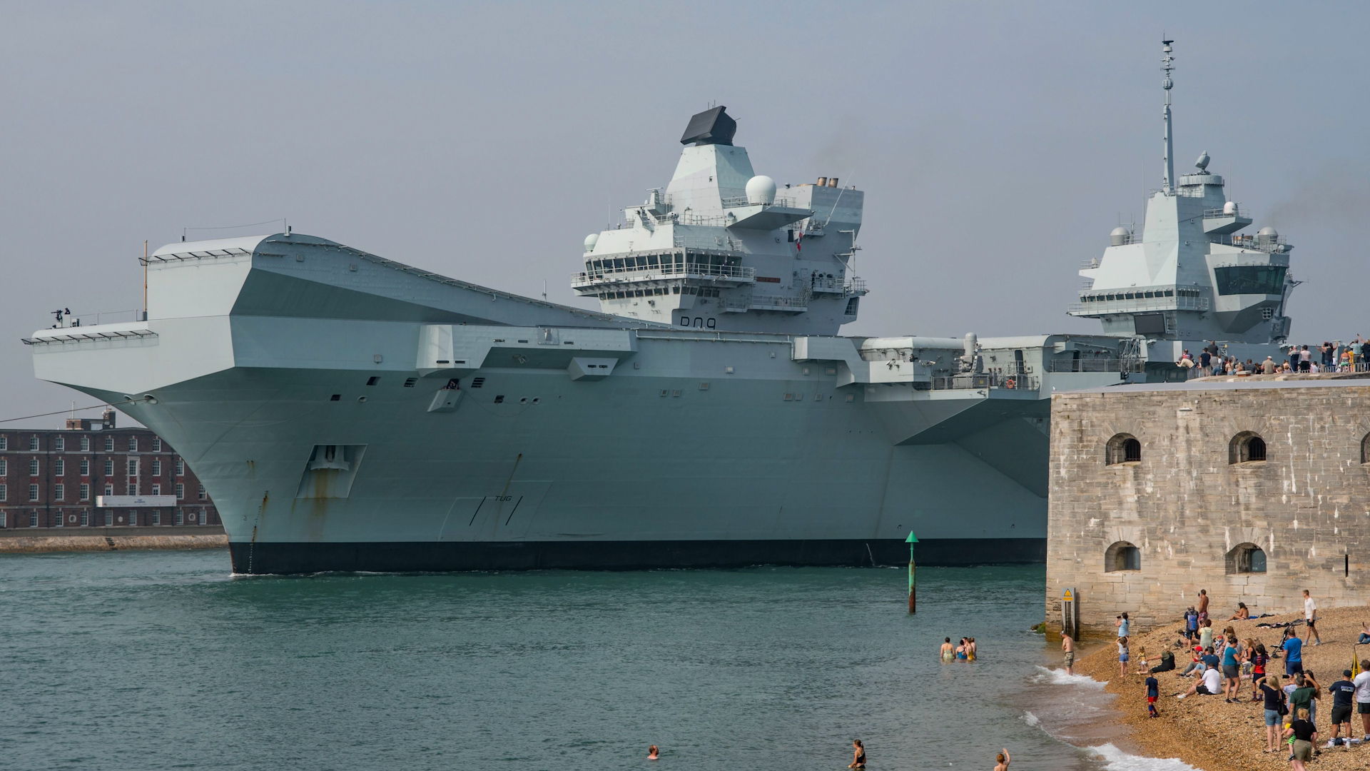 HMS Prince of Wales was due to leave Portsmouth at Friday lunchtime