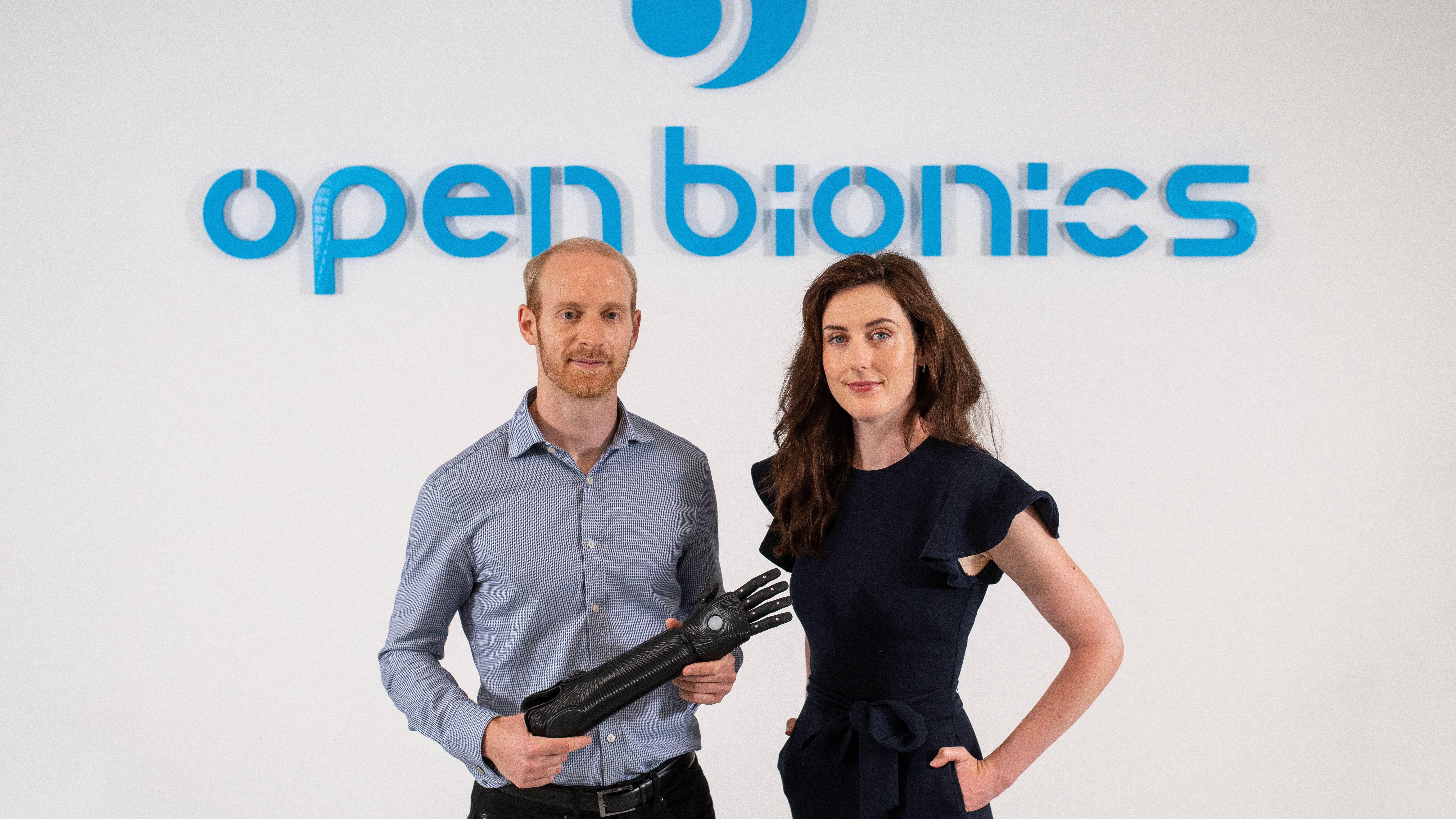 Image ID 2GRHP6W Open Bionics founders Joel Gibbard MBE and Samantha Payne MBE creators of 'Hero Arm' 29062021 CREDIT Alamy Stock Photo EXP 18012024.jpg