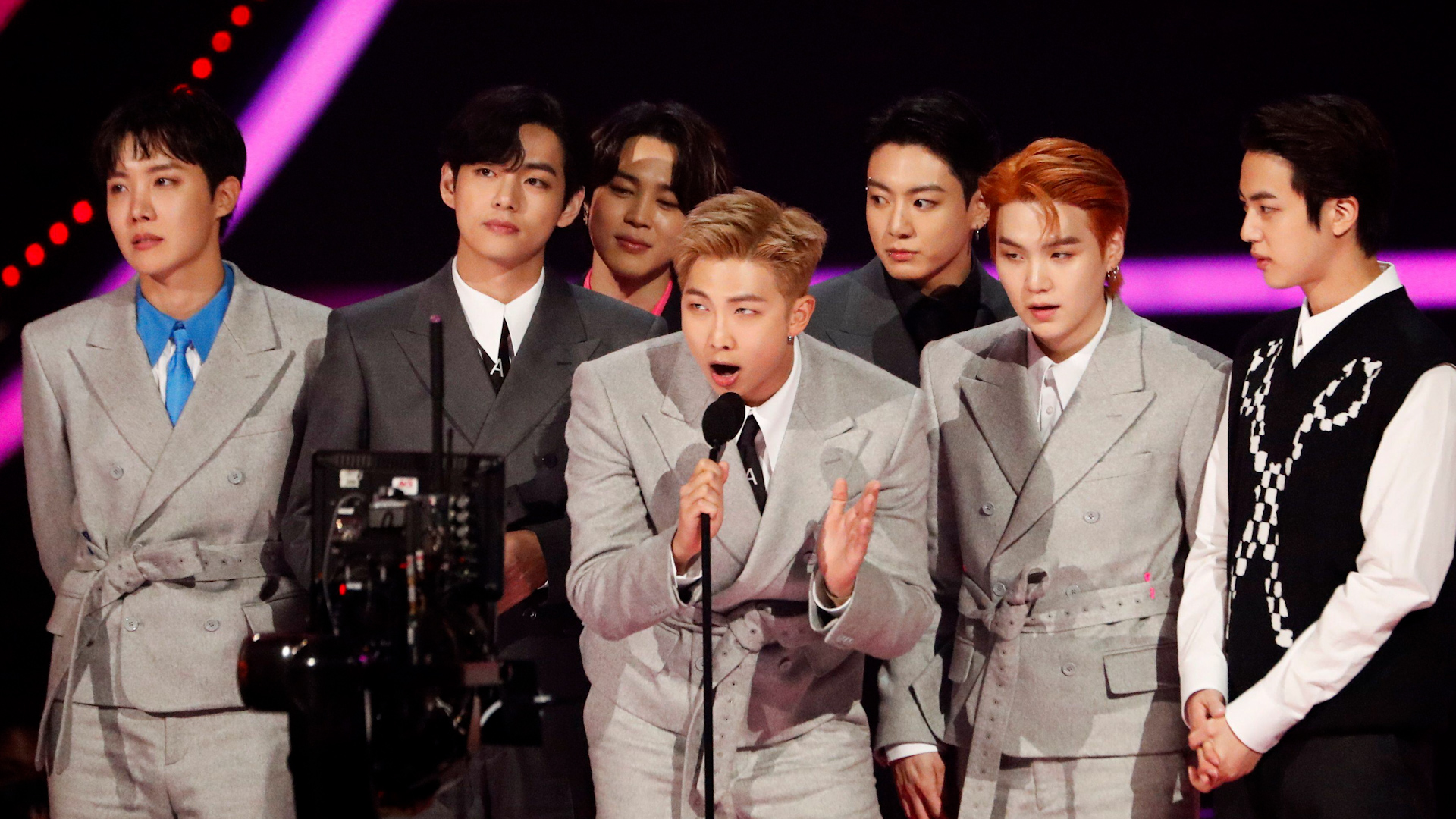 BTS has had global success, pictured here receiving the the Artist of the Year award at the American Music Awards