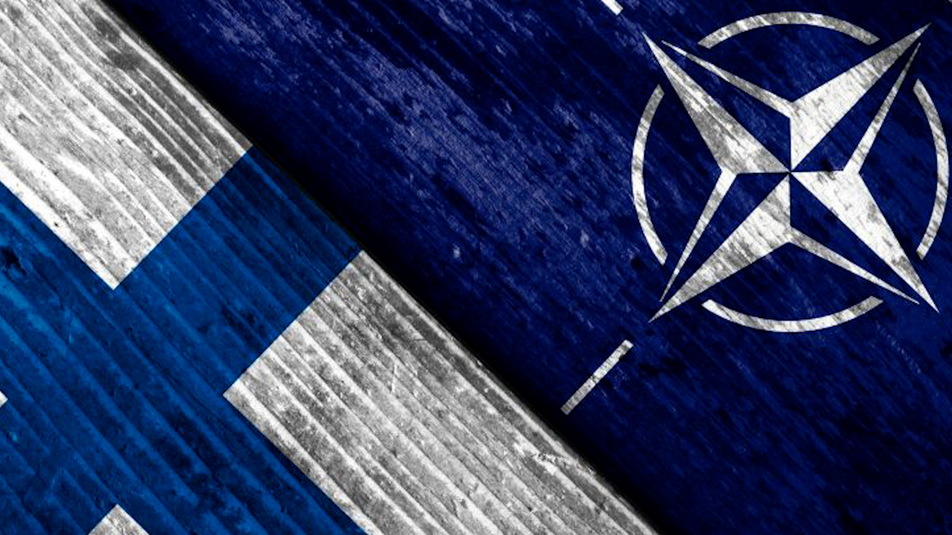 Image of flags of NATO and Finland