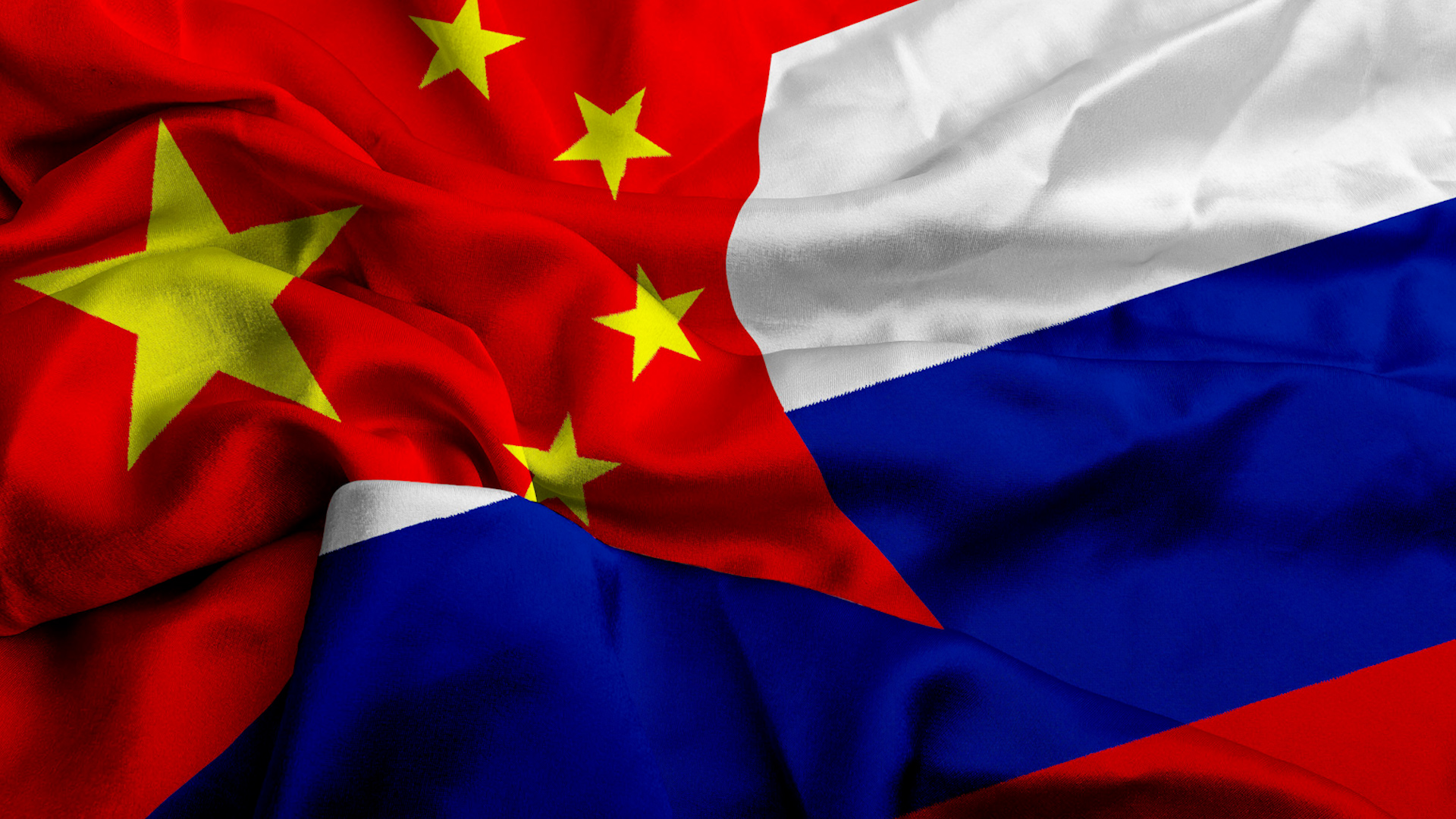 Image ID 2J5TJYF Flags of the Peoples Republic of China PRC and Russian Federation CREDIT Alamy EXP 04112023