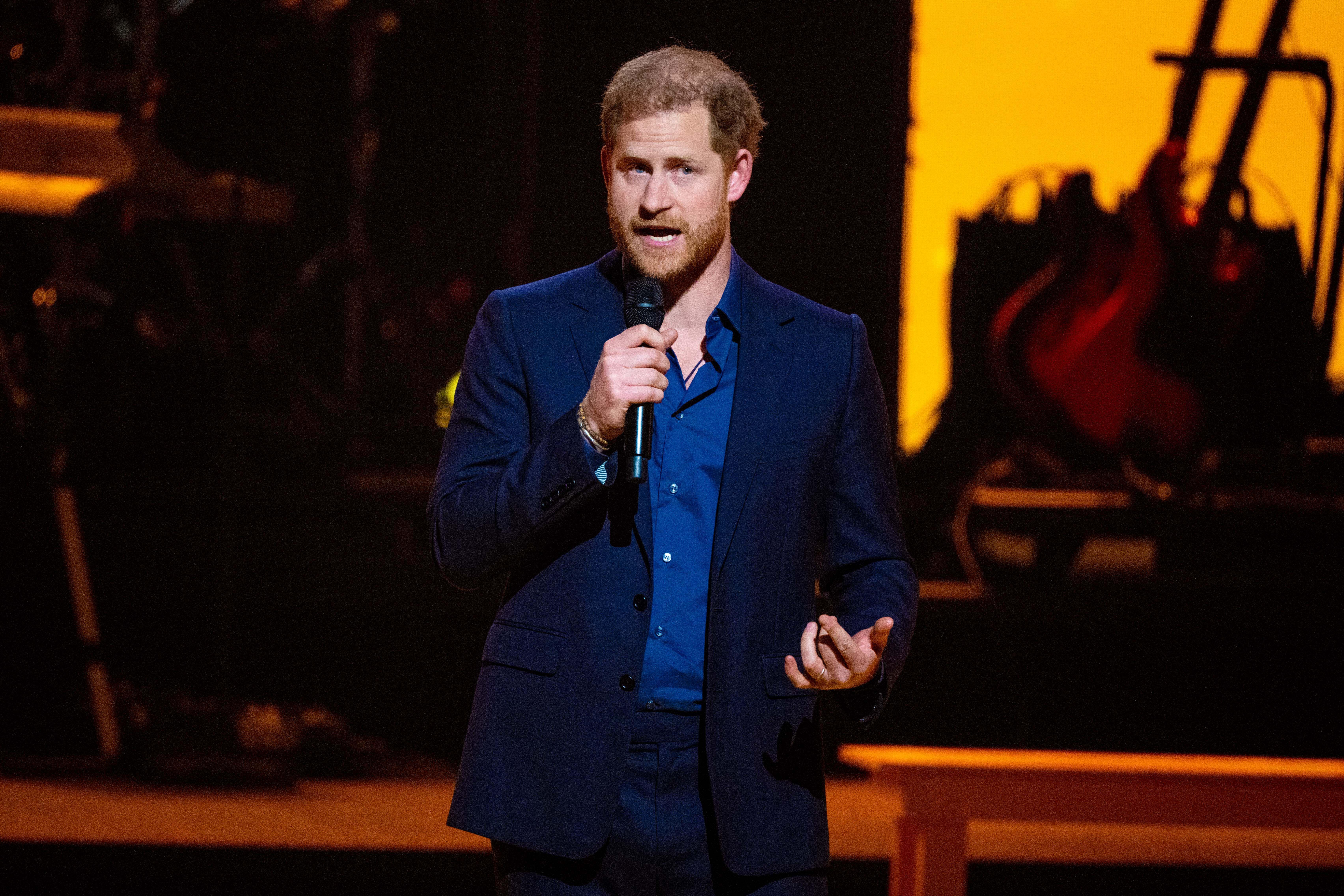 Prince Harry at the Invictus Games closing ceremony in the The Hague