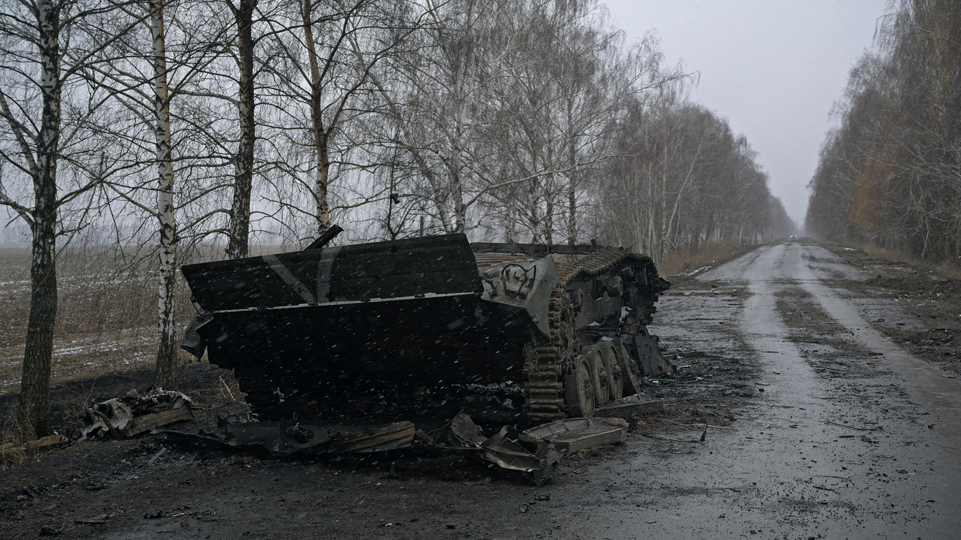 destroyed armoured vehicle