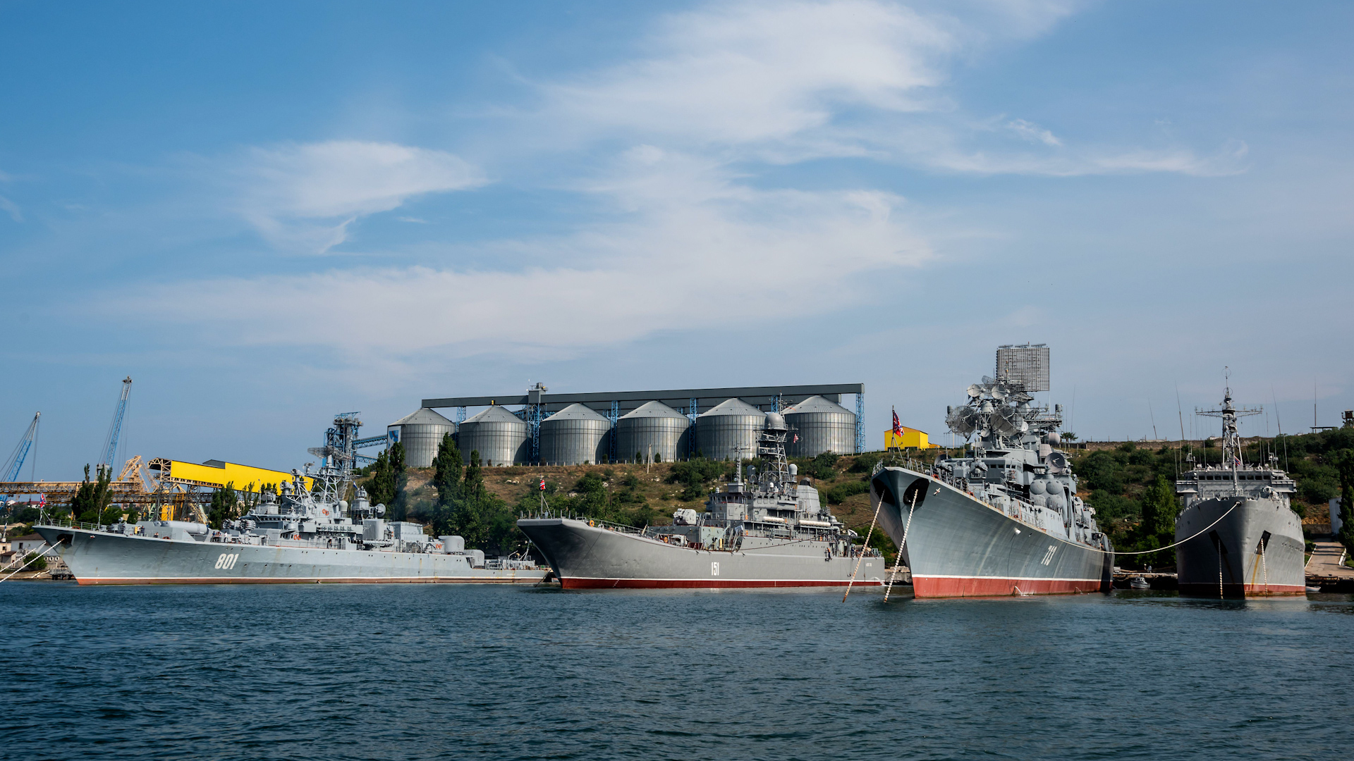 Ships of the Black Sea Fleet in the port of Sevastopol