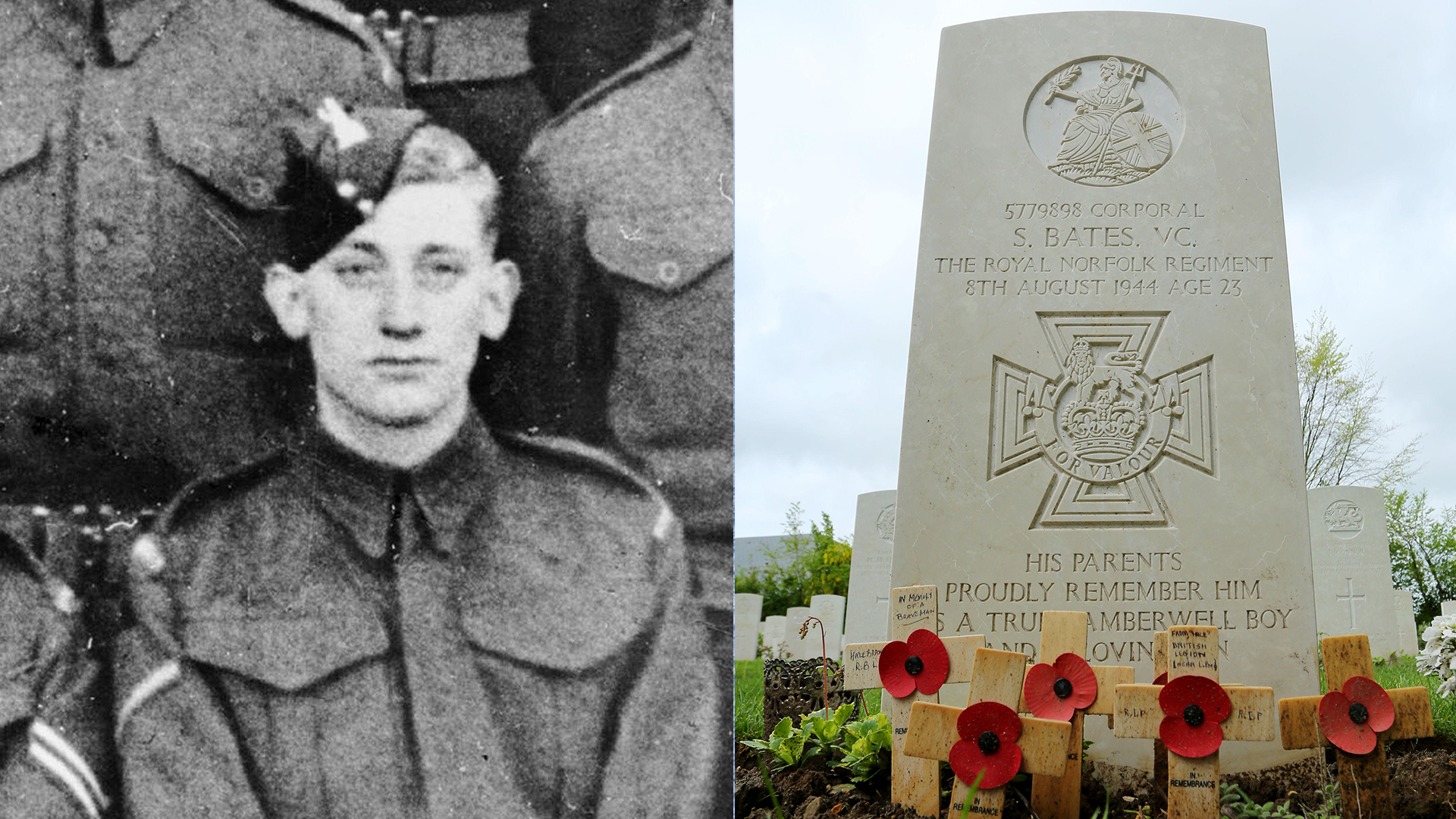  Image ID 2JMCYKB Corporal Sidney Bates VC who was awarded the Victoria Cross for his courage during an action at Sourdeval, France during WW2 CREDIT ALAMY