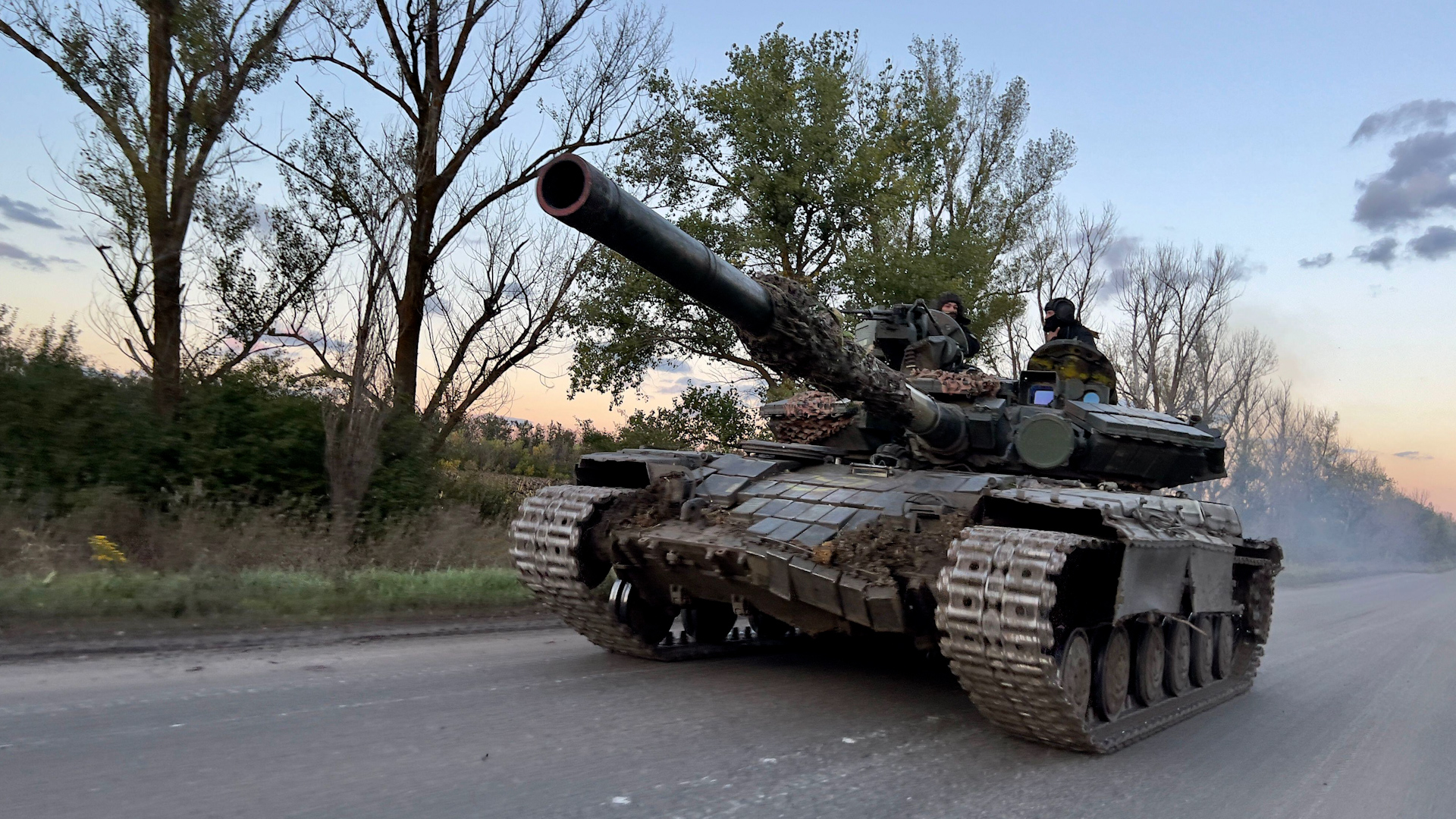 A Ukrainian tank near Kupiansk