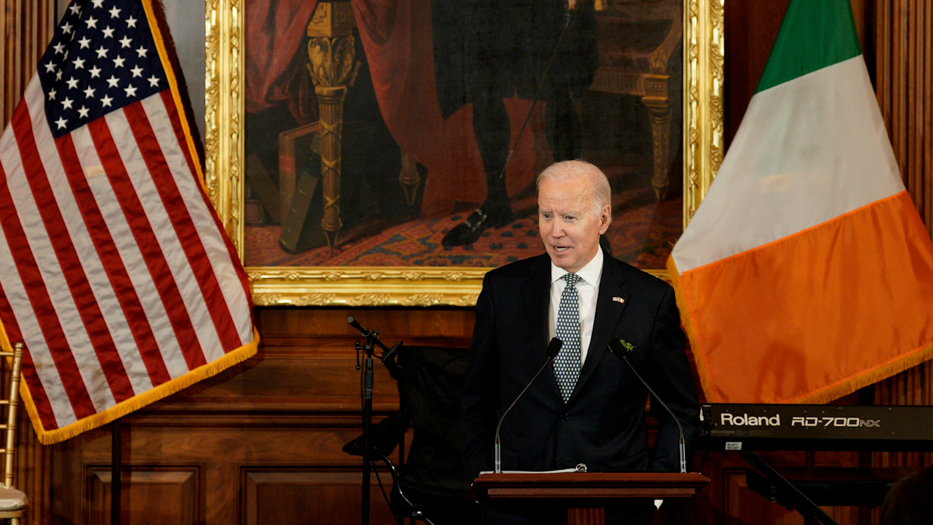 Image ID 2PFJDKY US President Joe Biden at the Friends of Ireland Caucus St. Patrick's Day Luncheon 17032023 CREDIT Newscom,Alamy Live News EXP 11042024