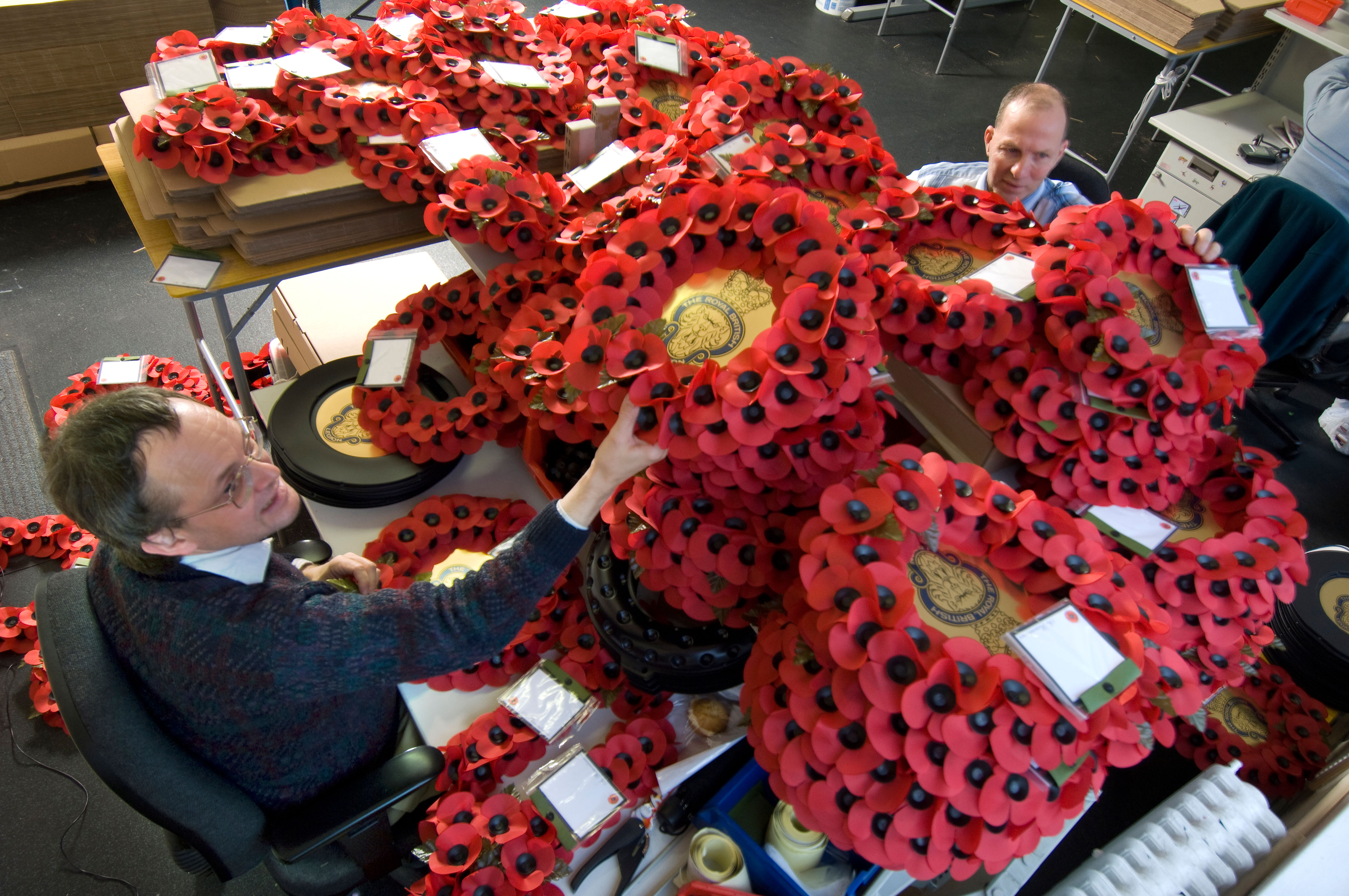 Workers at the Poppy Factory in 2007