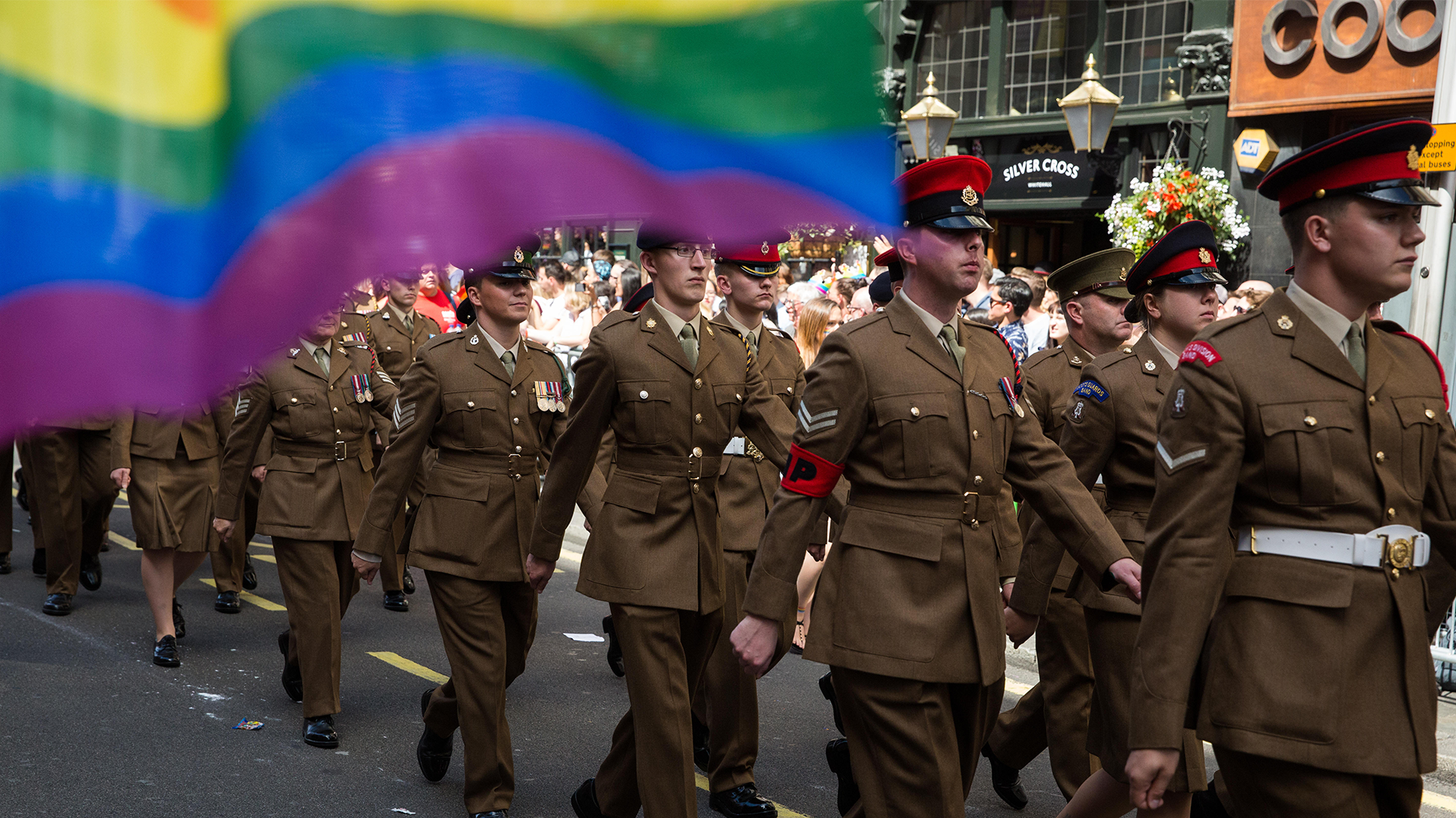 Members of the armed forces take part in the procession through central London for Pride in London 2017. EXP 130623 CREDIT Mark Kerrison Alamy Live News