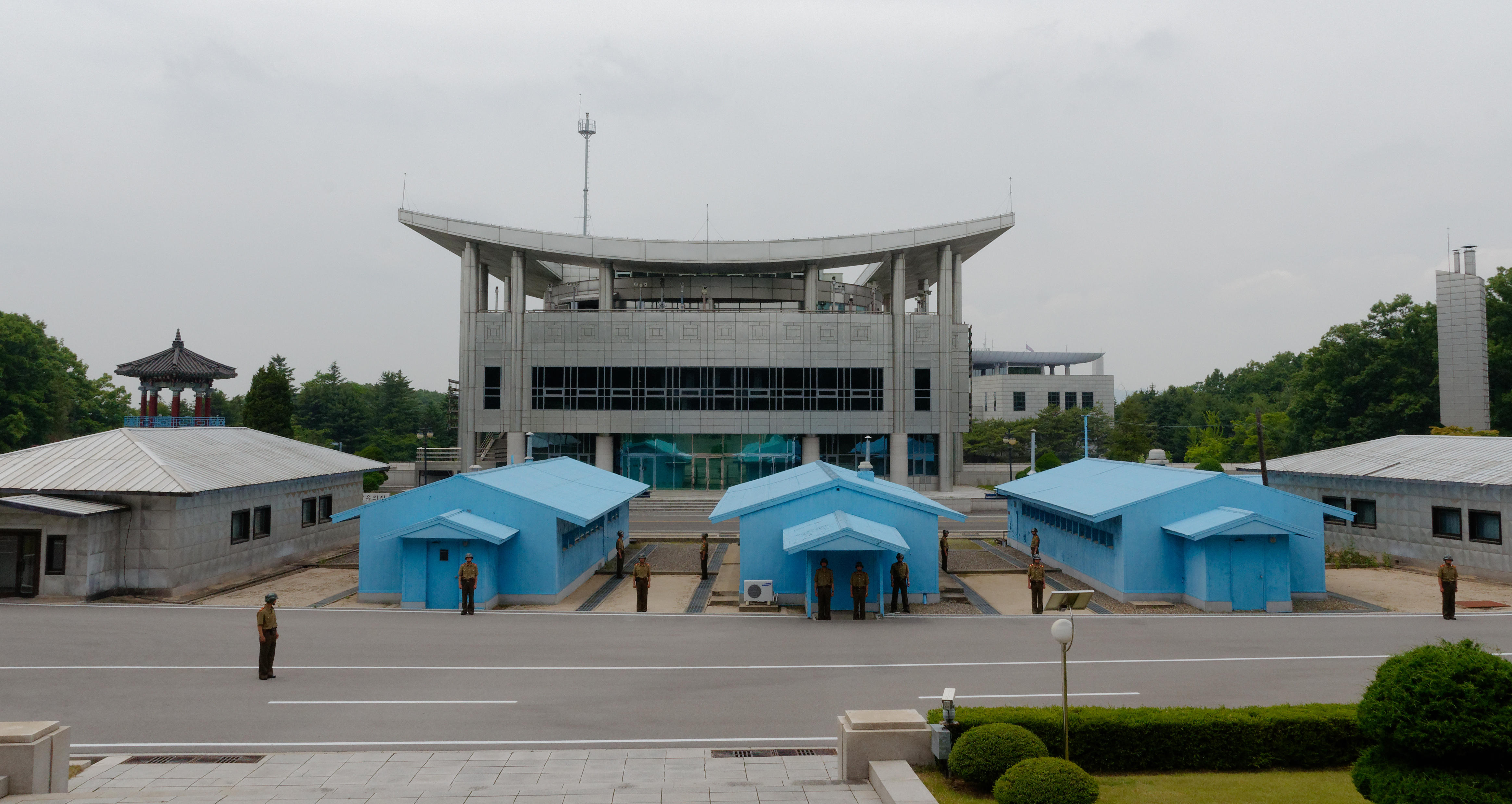 The DMZ as seen from the North Korean side, Joint Security Area, Panmunjom