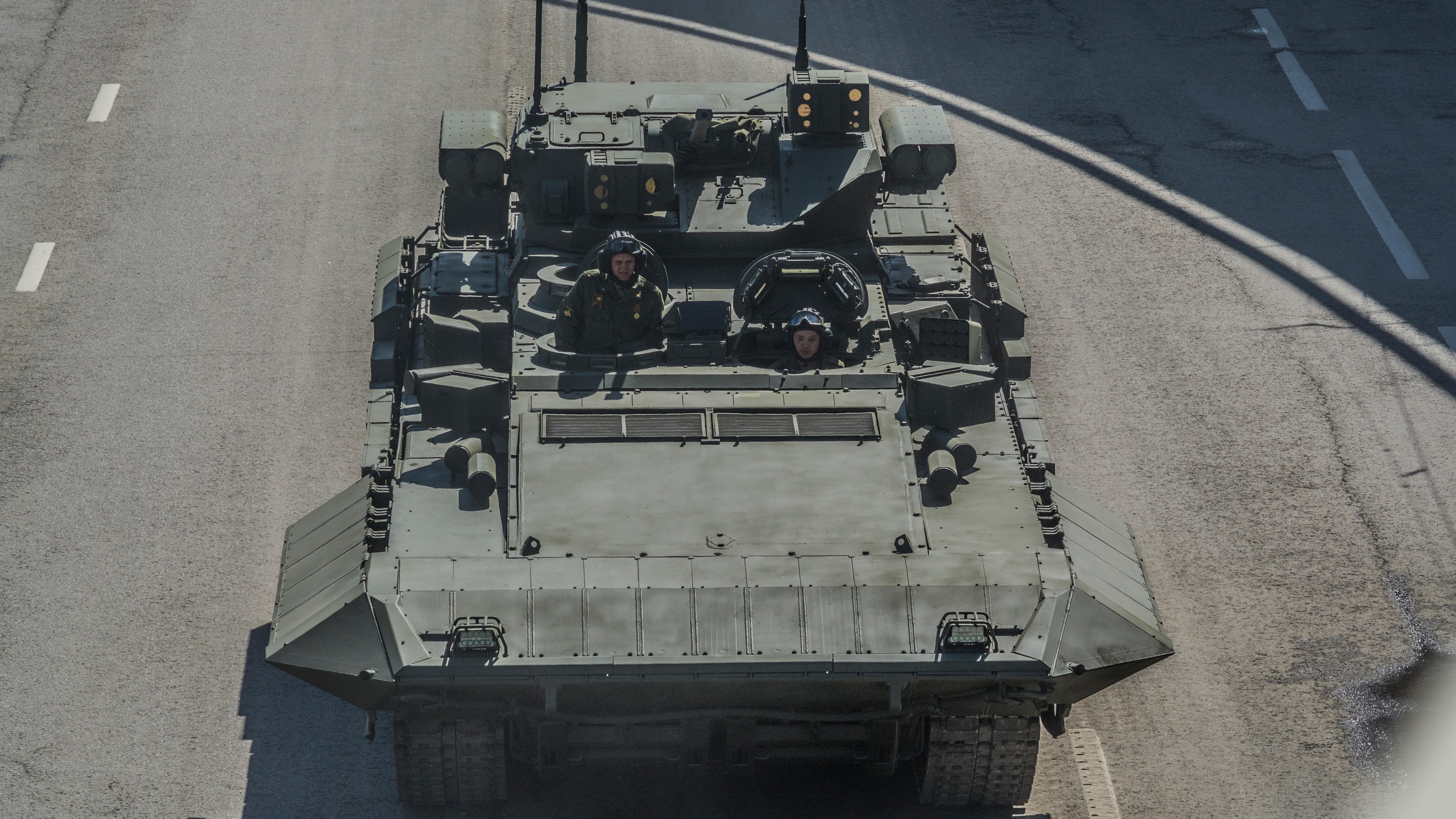 Image ID T4N25E Heavy infantry fighting vehicle T-15 Armata front view 07052015 CREDIT Andrey Kryuchenko,Alamy Stock Photo.jpg